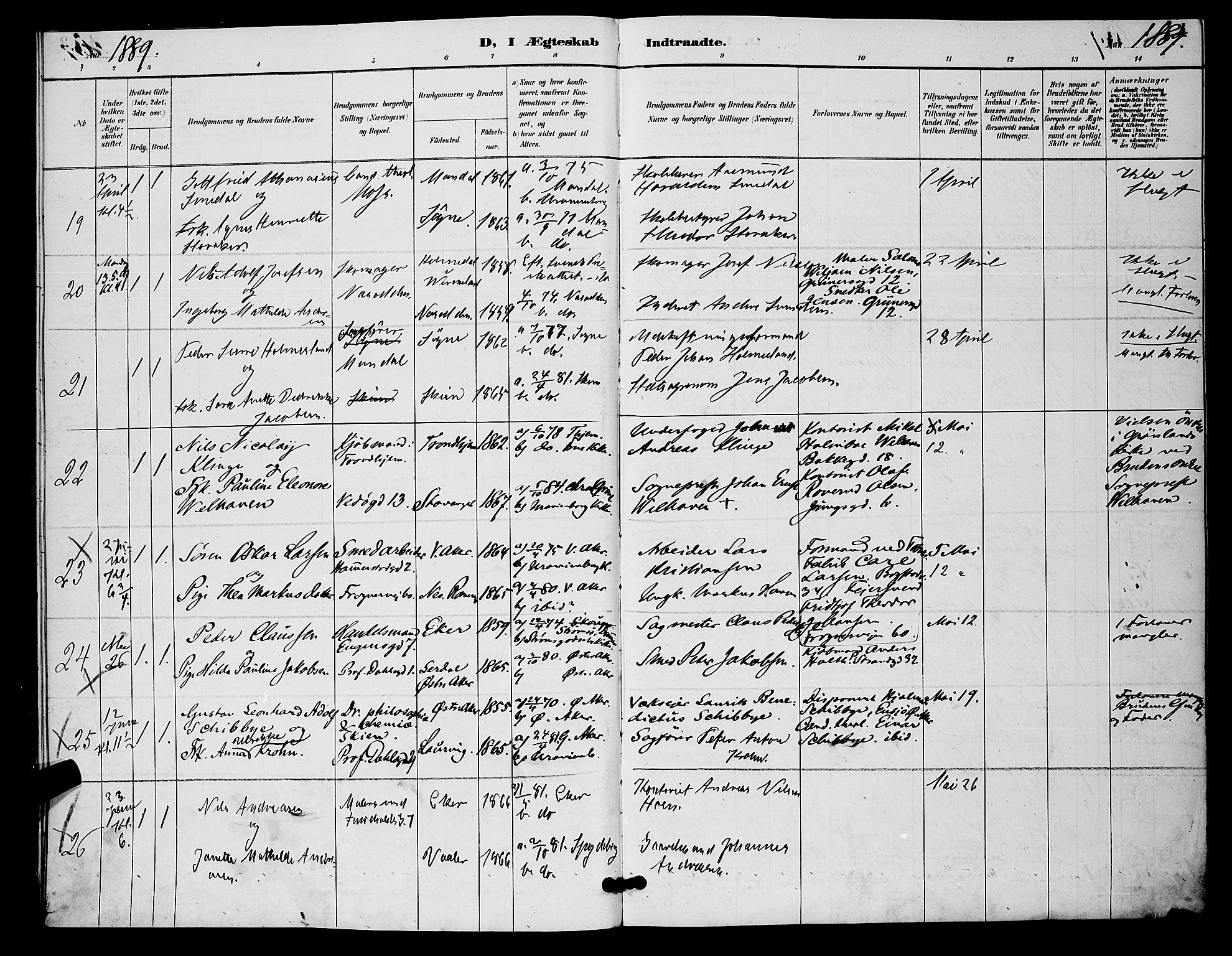 Uranienborg prestekontor Kirkebøker, AV/SAO-A-10877/H/Ha/L0002: Banns register no. I 2, 1888-1896, p. 4