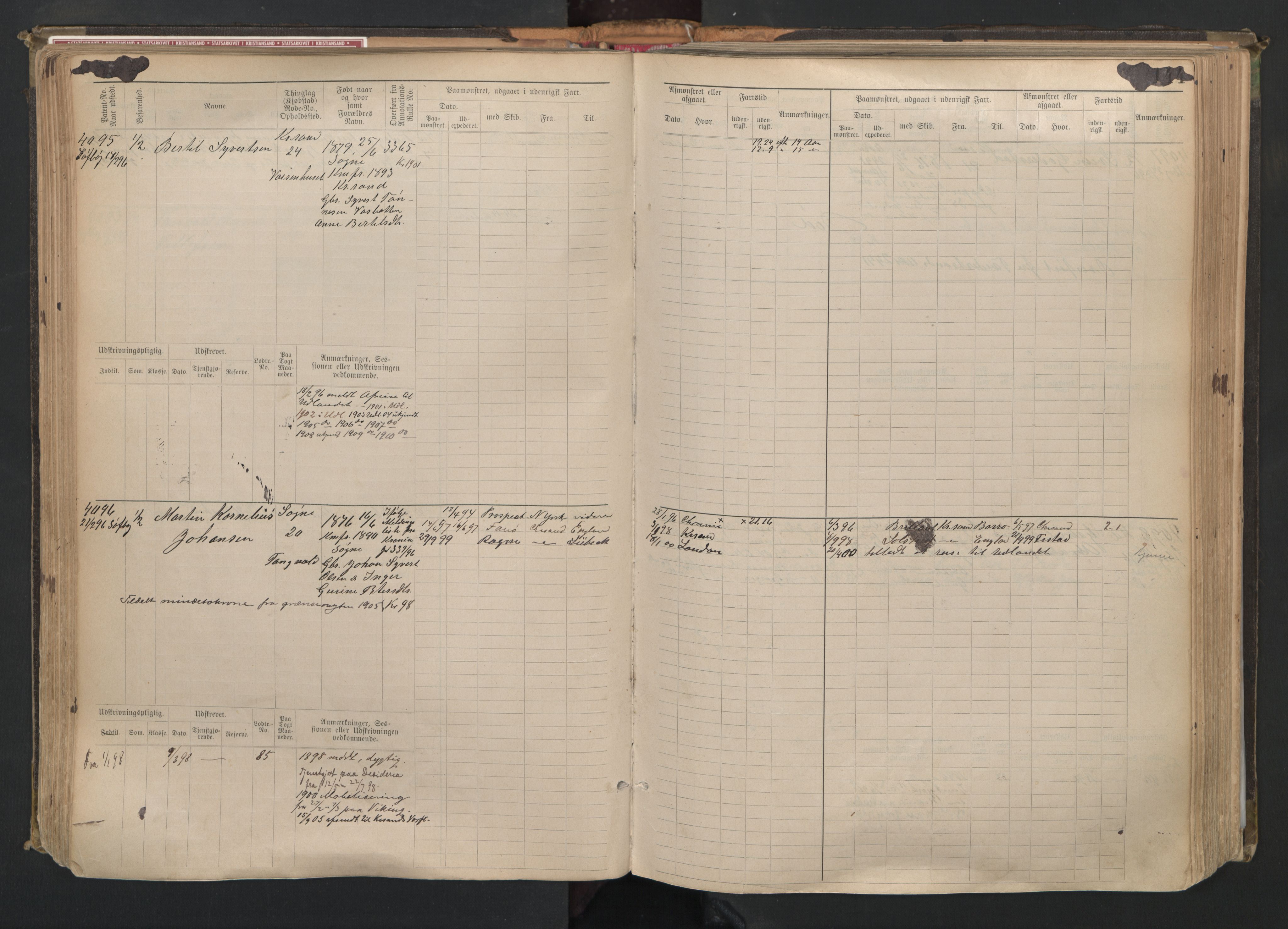 Kristiansand mønstringskrets, AV/SAK-2031-0015/F/Fb/L0008: Hovedrulle nr 3811-4580, I-15, 1893-1940, p. 147