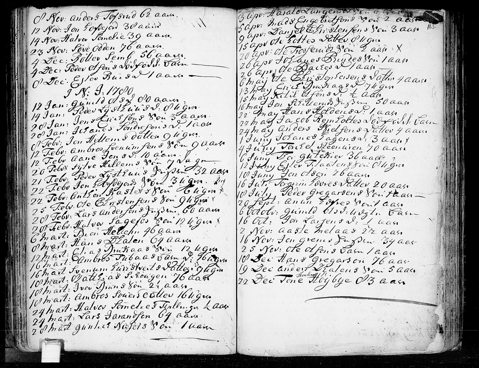 Heddal kirkebøker, SAKO/A-268/F/Fa/L0003: Parish register (official) no. I 3, 1723-1783, p. 165