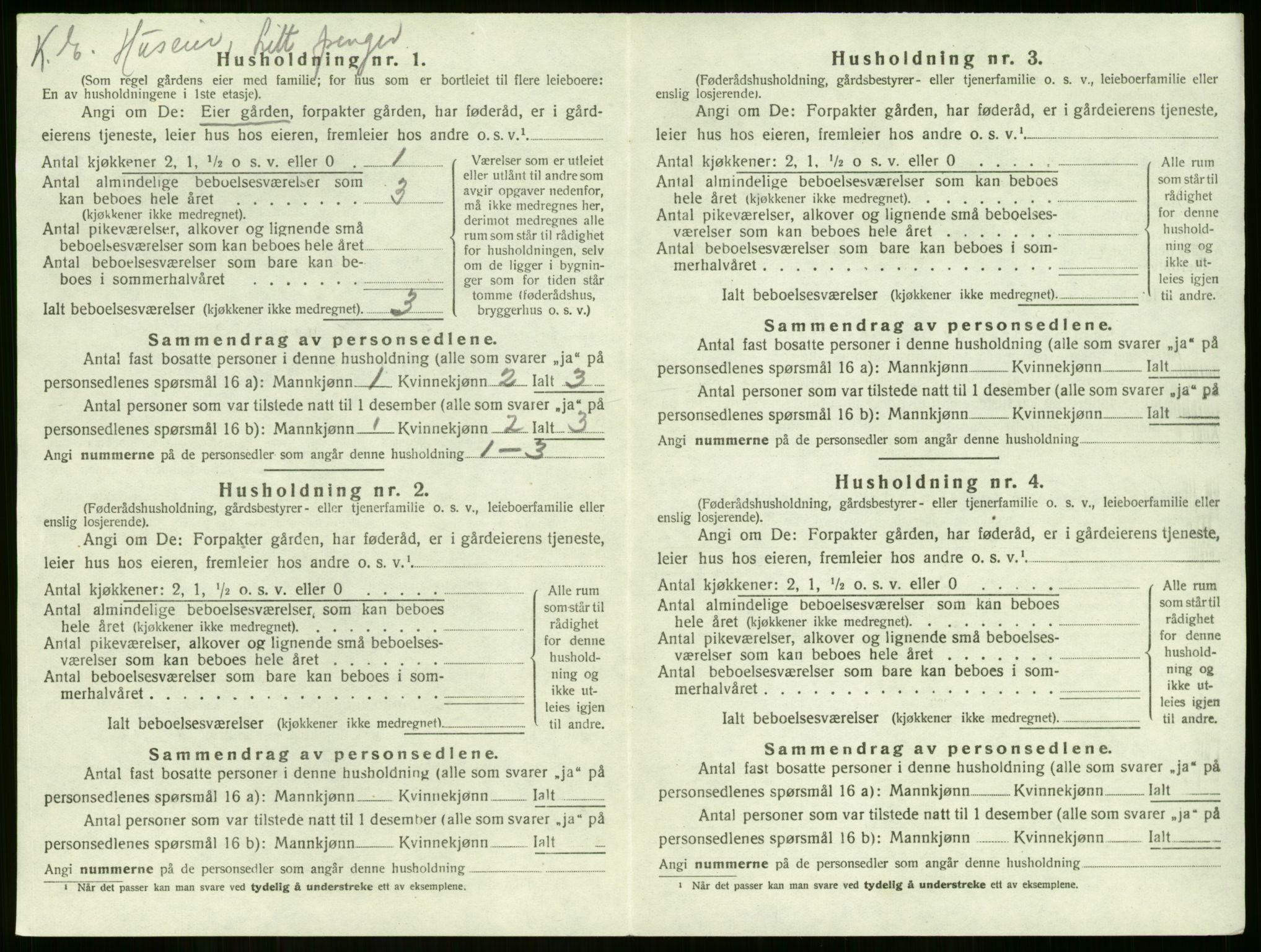 SAKO, 1920 census for Sem, 1920, p. 1253