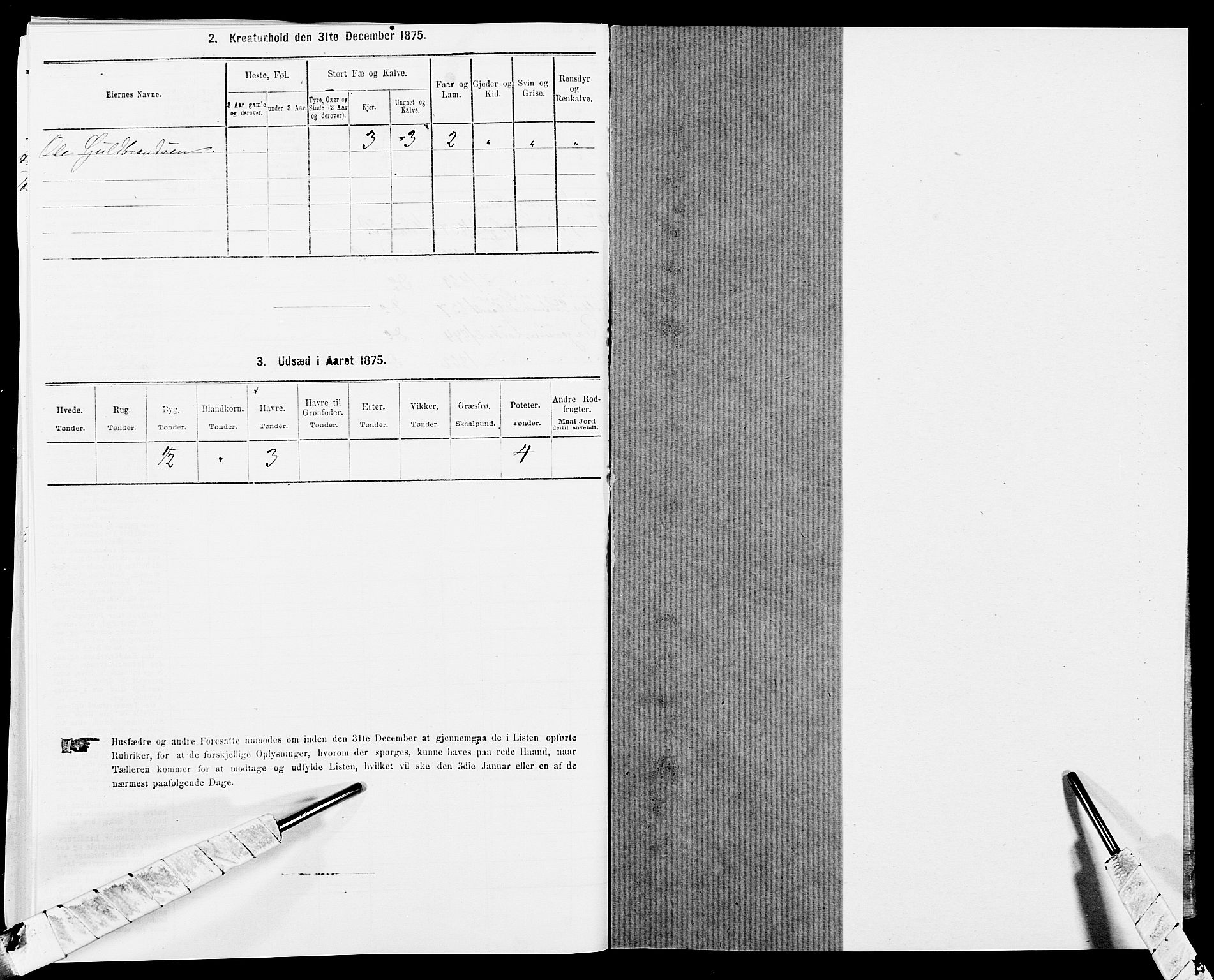 SAK, 1875 census for 1037P Kvinesdal, 1875, p. 424