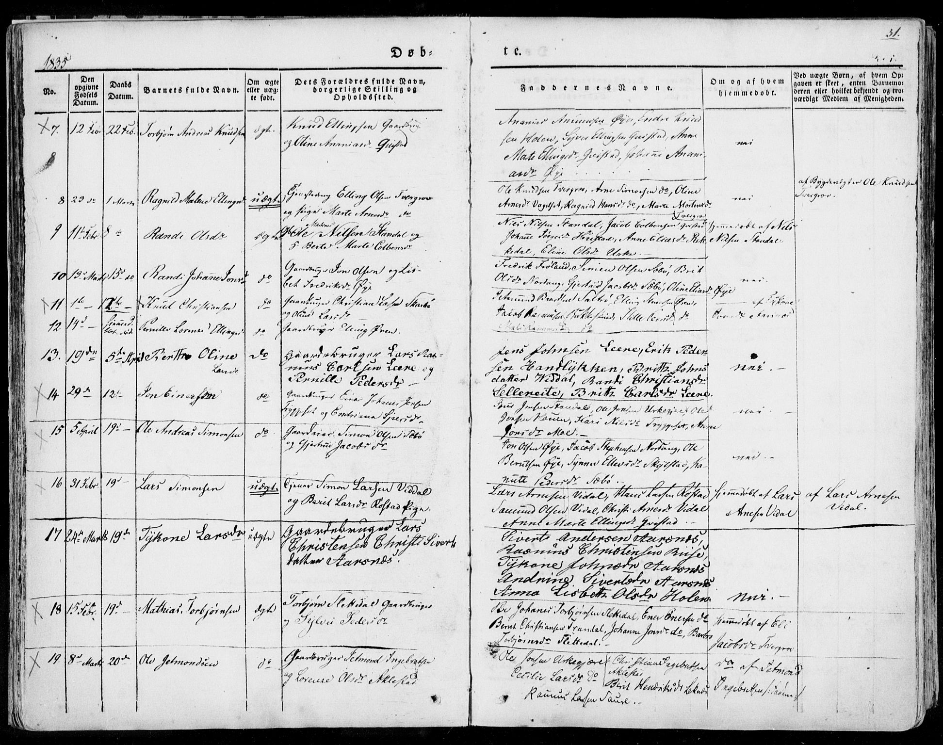 Ministerialprotokoller, klokkerbøker og fødselsregistre - Møre og Romsdal, SAT/A-1454/515/L0208: Parish register (official) no. 515A04, 1830-1846, p. 31