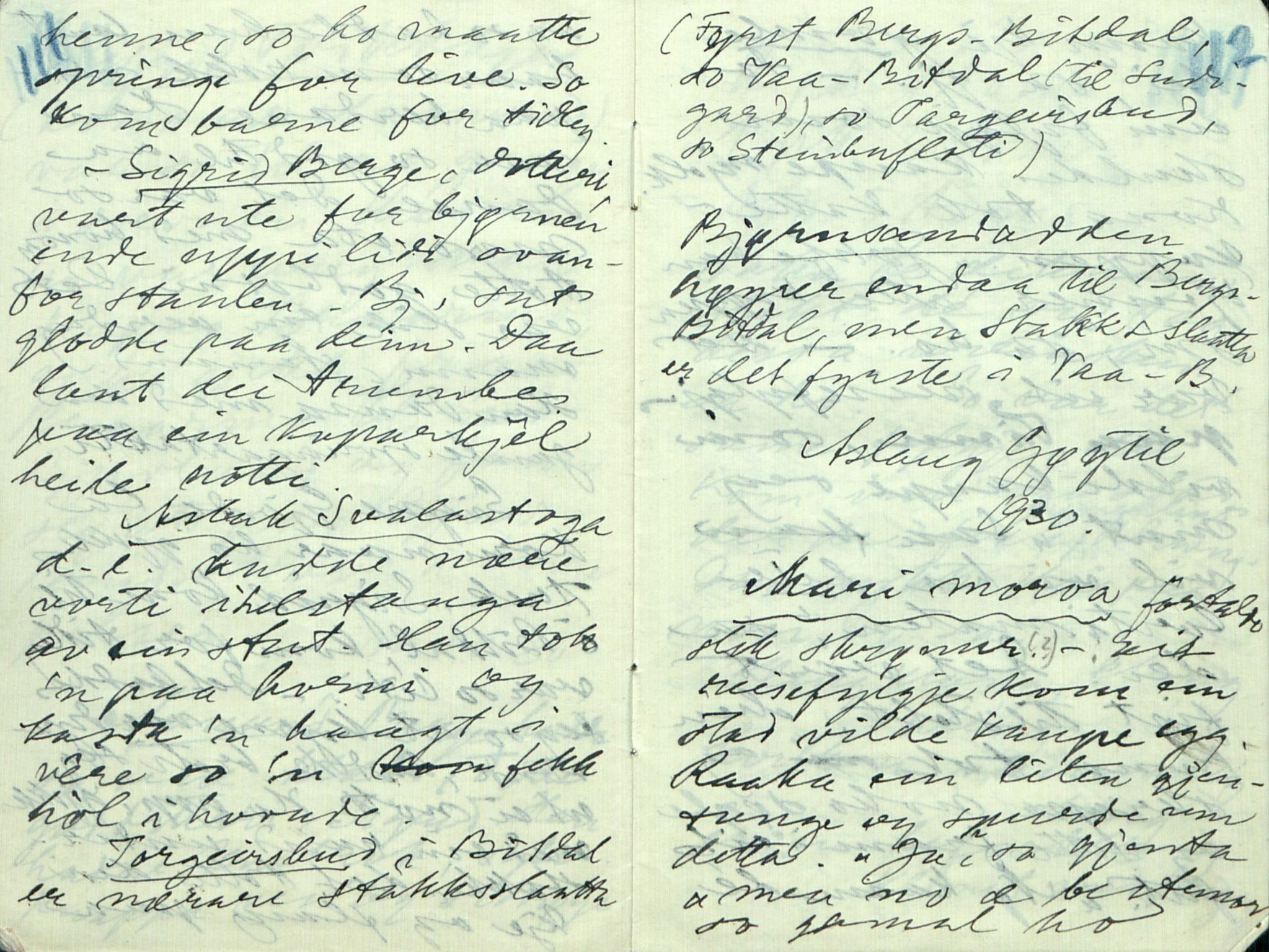 Rikard Berge, TEMU/TGM-A-1003/F/L0017/0016: 551-599 / 566 Notisbokblad og brev til Rikard Berge, 1910-1950, p. 111-112