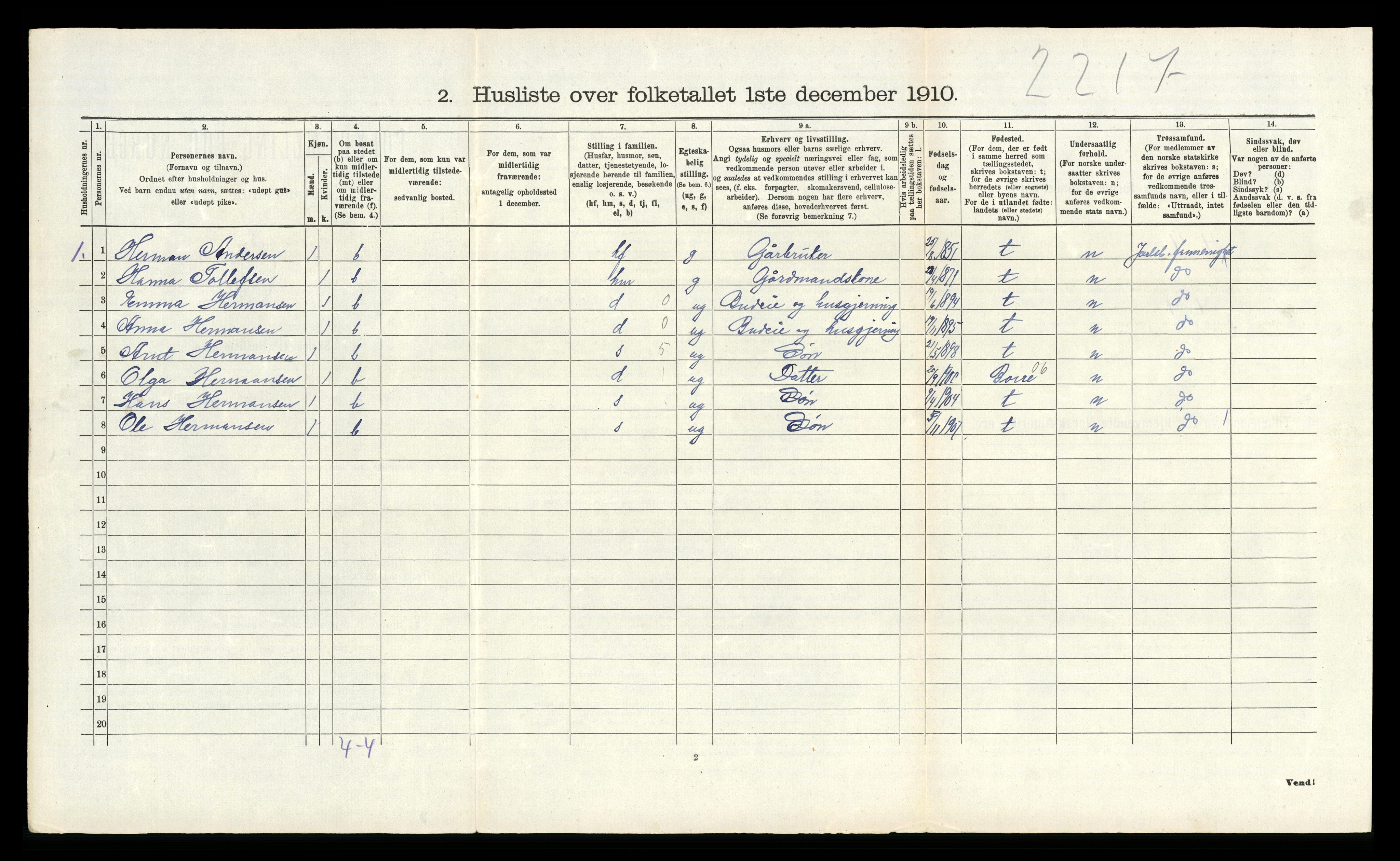 RA, 1910 census for Våle, 1910, p. 841