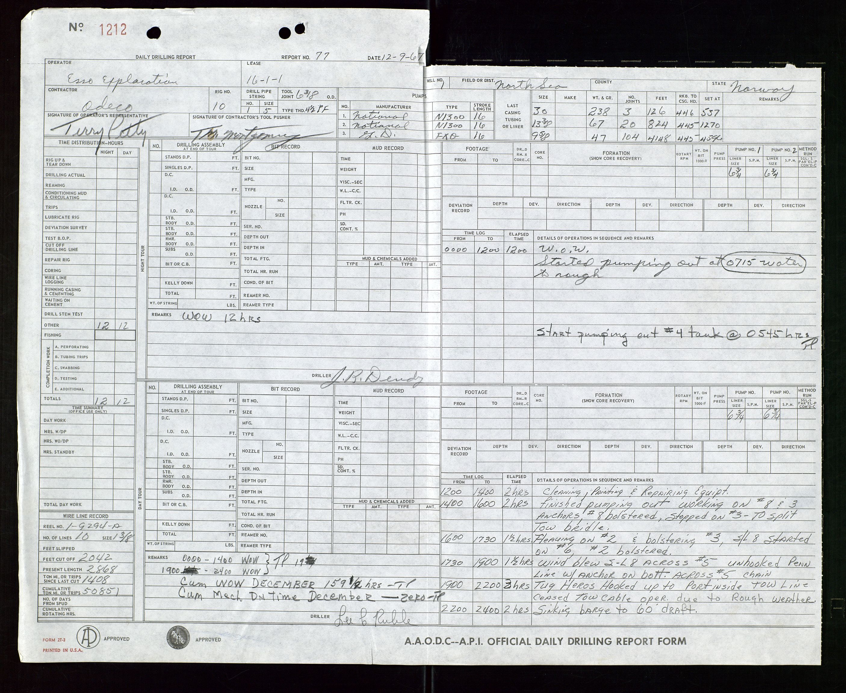 Pa 1512 - Esso Exploration and Production Norway Inc., AV/SAST-A-101917/E/Ea/L0014: Well 16/1-1, 1967-1968, p. 765