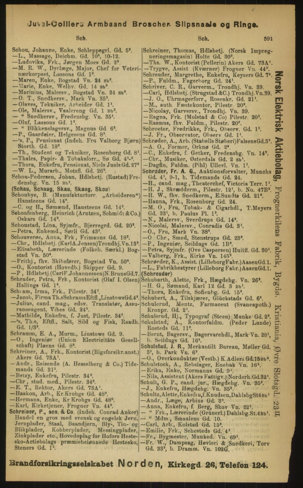 Kristiania/Oslo adressebok, PUBL/-, 1899, p. 591