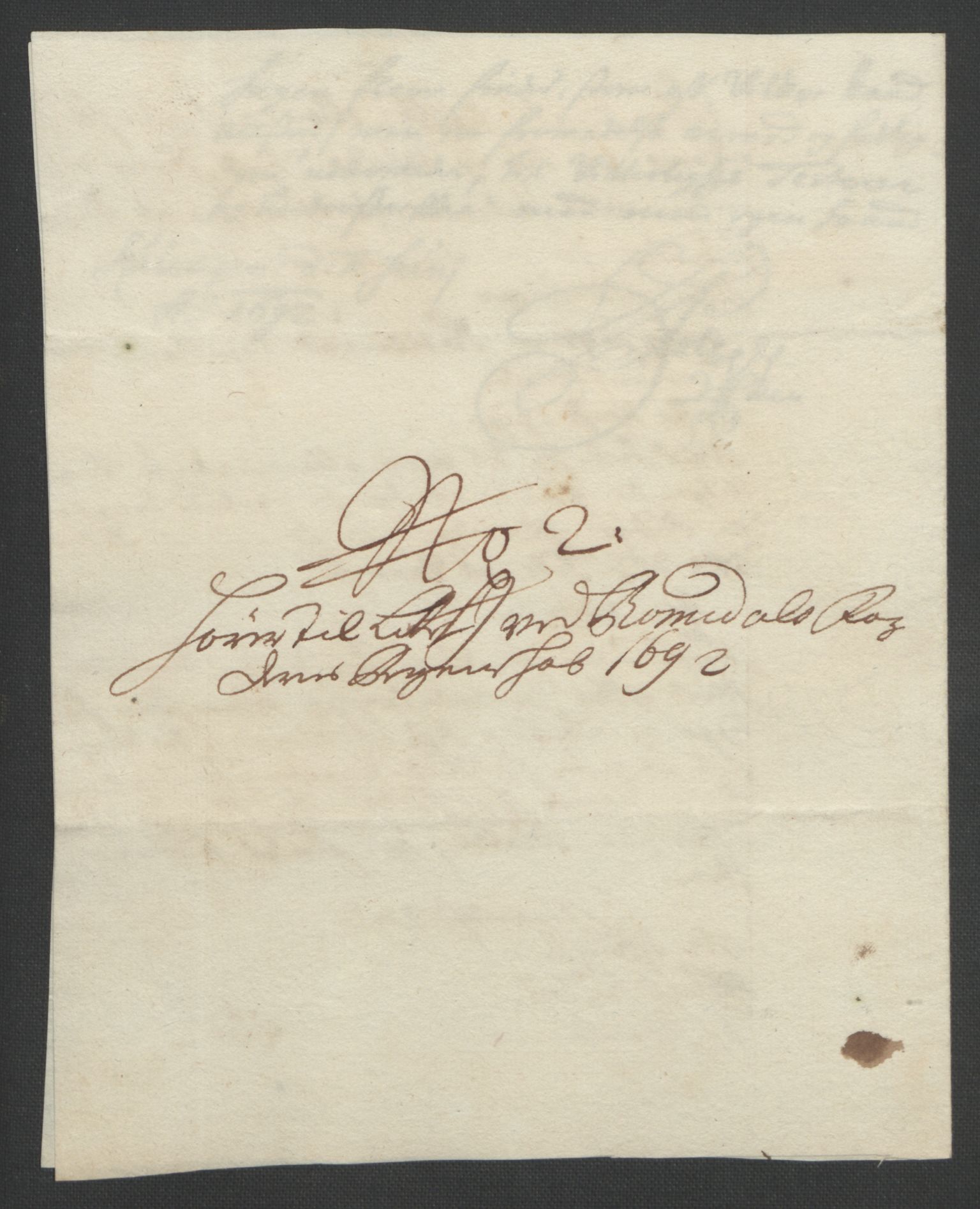 Rentekammeret inntil 1814, Reviderte regnskaper, Fogderegnskap, AV/RA-EA-4092/R55/L3650: Fogderegnskap Romsdal, 1692, p. 118