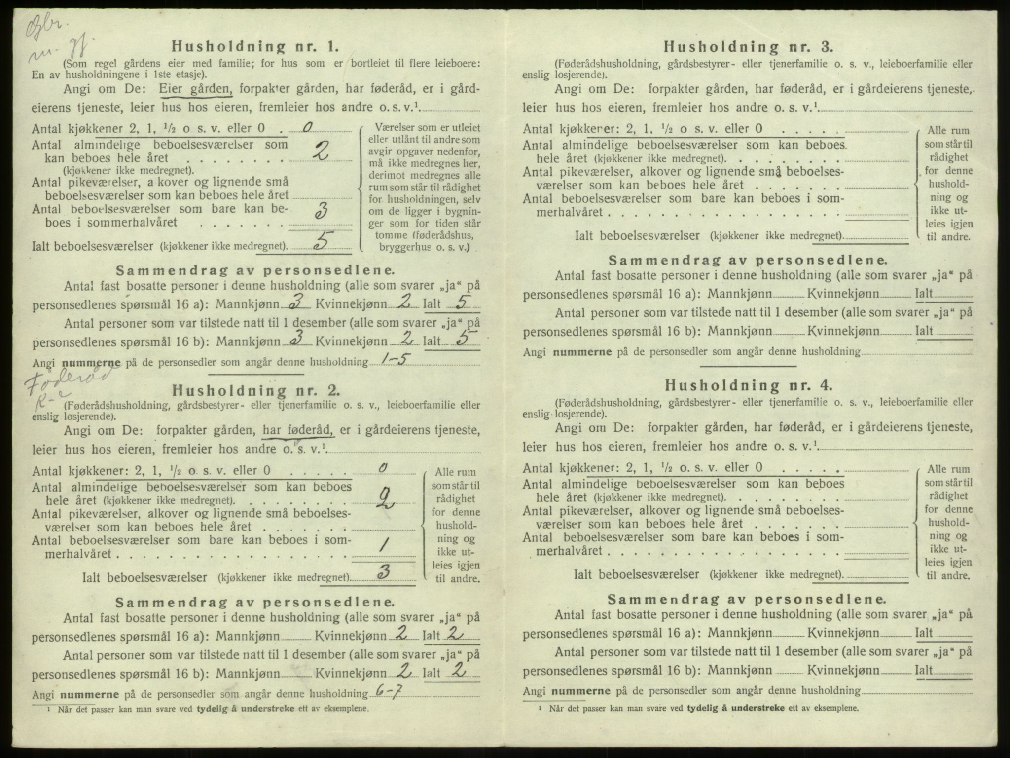 SAB, 1920 census for Stryn, 1920, p. 662