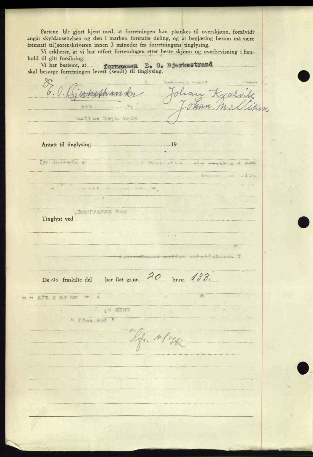 Nordmøre sorenskriveri, SAT/A-4132/1/2/2Ca: Mortgage book no. A96, 1943-1944, Diary no: : 2115/1943