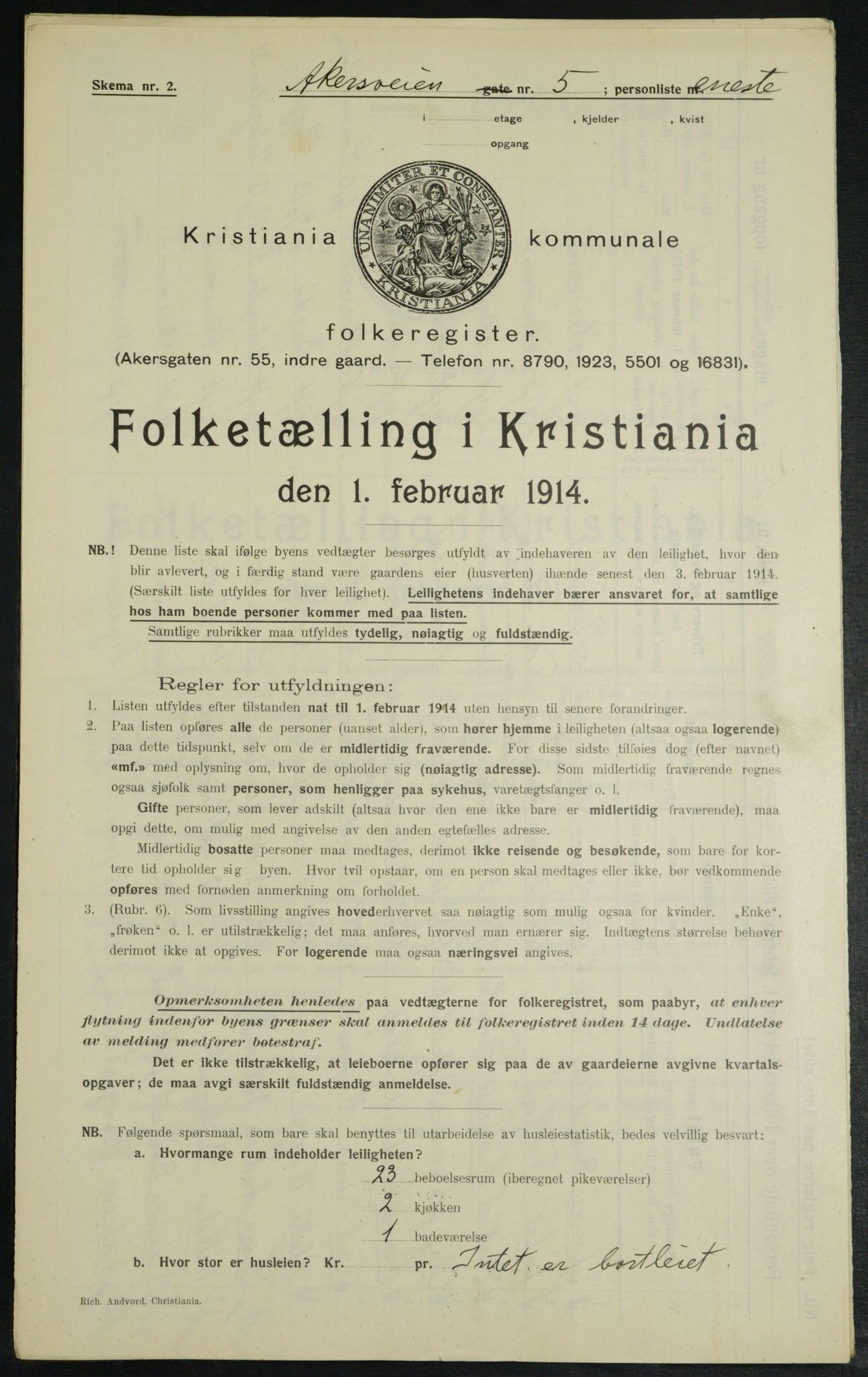 OBA, Municipal Census 1914 for Kristiania, 1914, p. 811