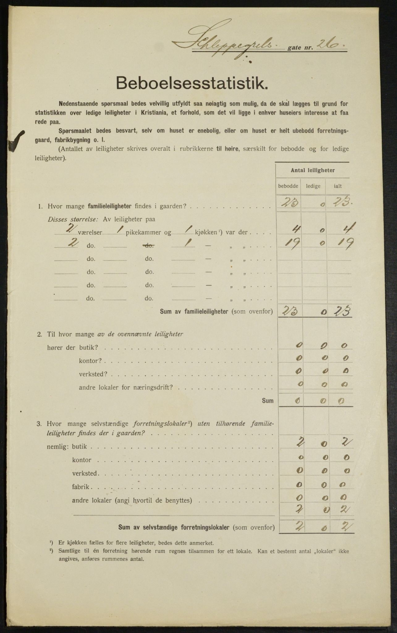 OBA, Municipal Census 1913 for Kristiania, 1913, p. 90252