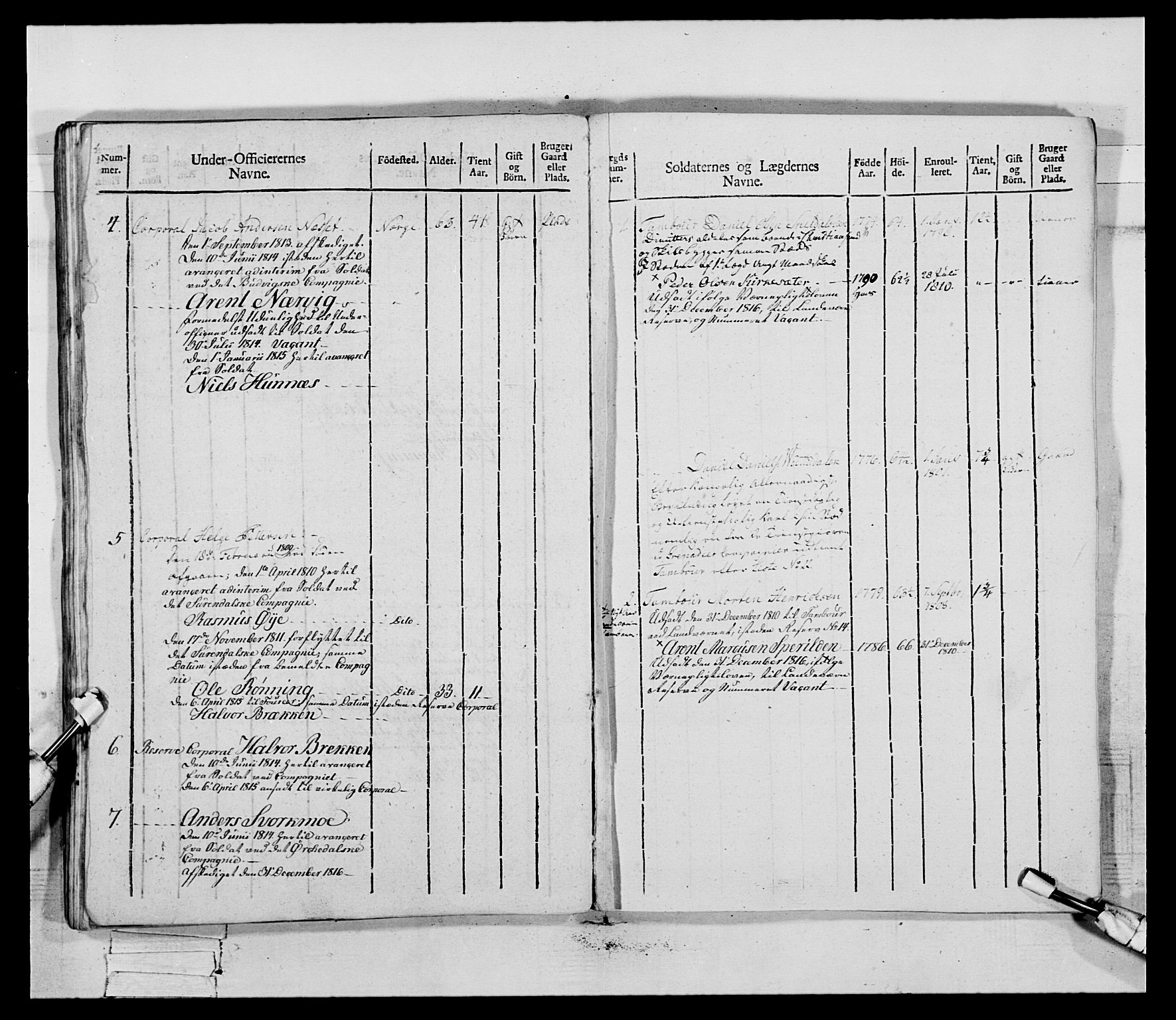 Generalitets- og kommissariatskollegiet, Det kongelige norske kommissariatskollegium, AV/RA-EA-5420/E/Eh/L0083b: 2. Trondheimske nasjonale infanteriregiment, 1810, p. 150