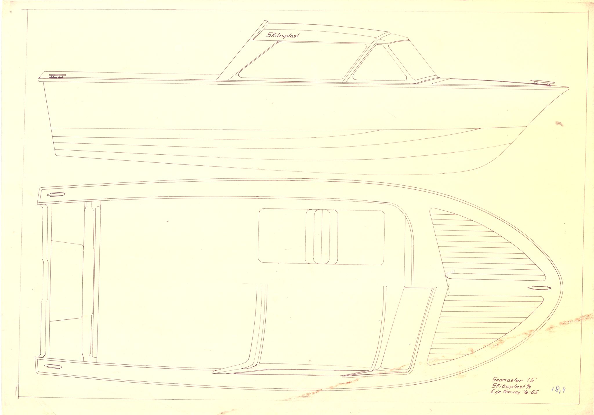 Skibsplast, AAKS/PA-2968/01/T/T02/L0001: Seamaster 16' sliding top - 1964, 1964