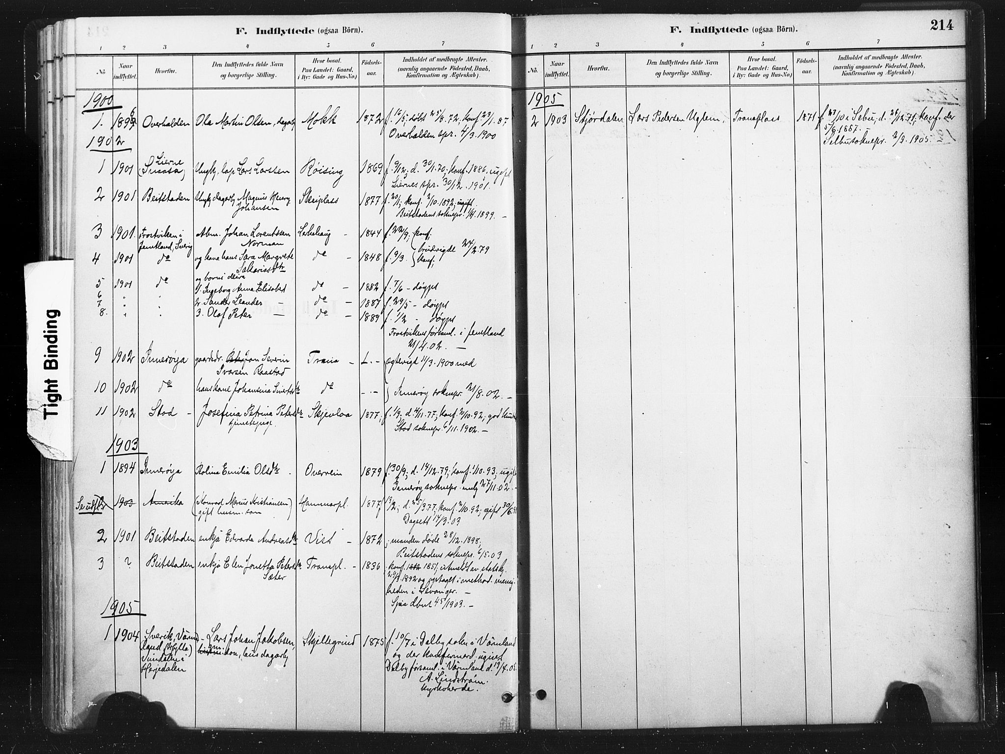 Ministerialprotokoller, klokkerbøker og fødselsregistre - Nord-Trøndelag, SAT/A-1458/736/L0361: Parish register (official) no. 736A01, 1884-1906, p. 214