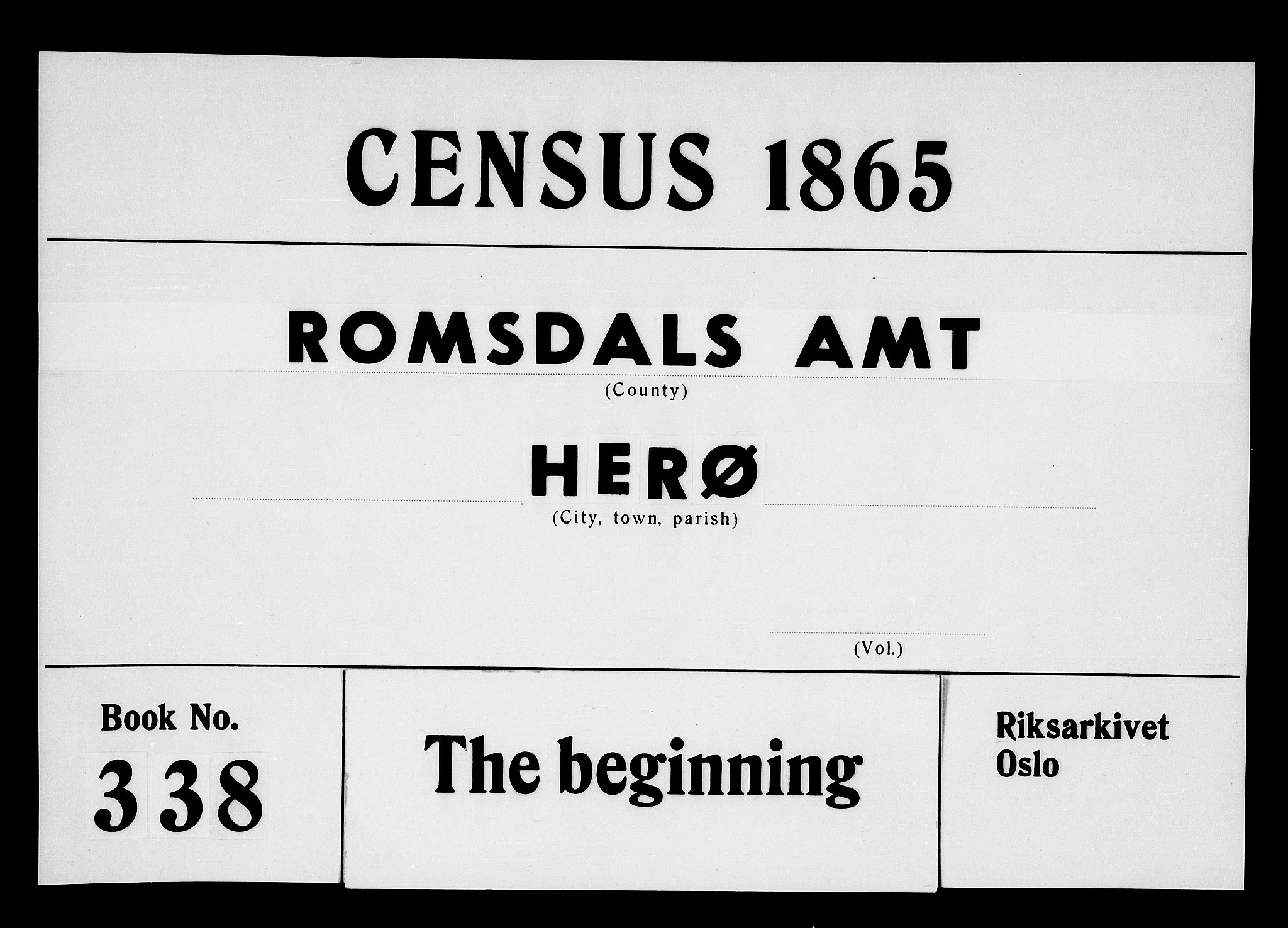 RA, 1865 census for Herøy, 1865, p. 1