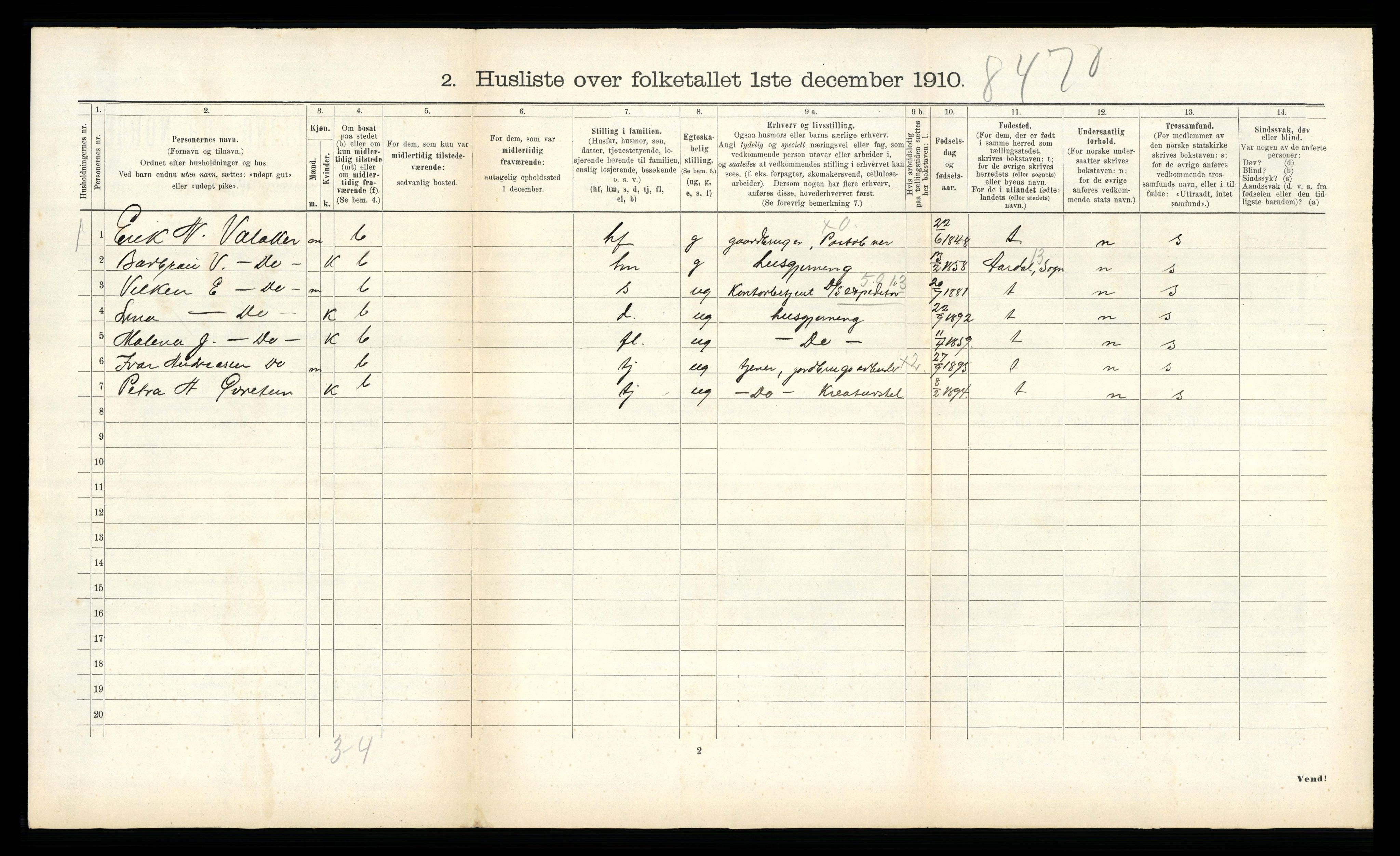 RA, 1910 census for Hafslo, 1910, p. 556
