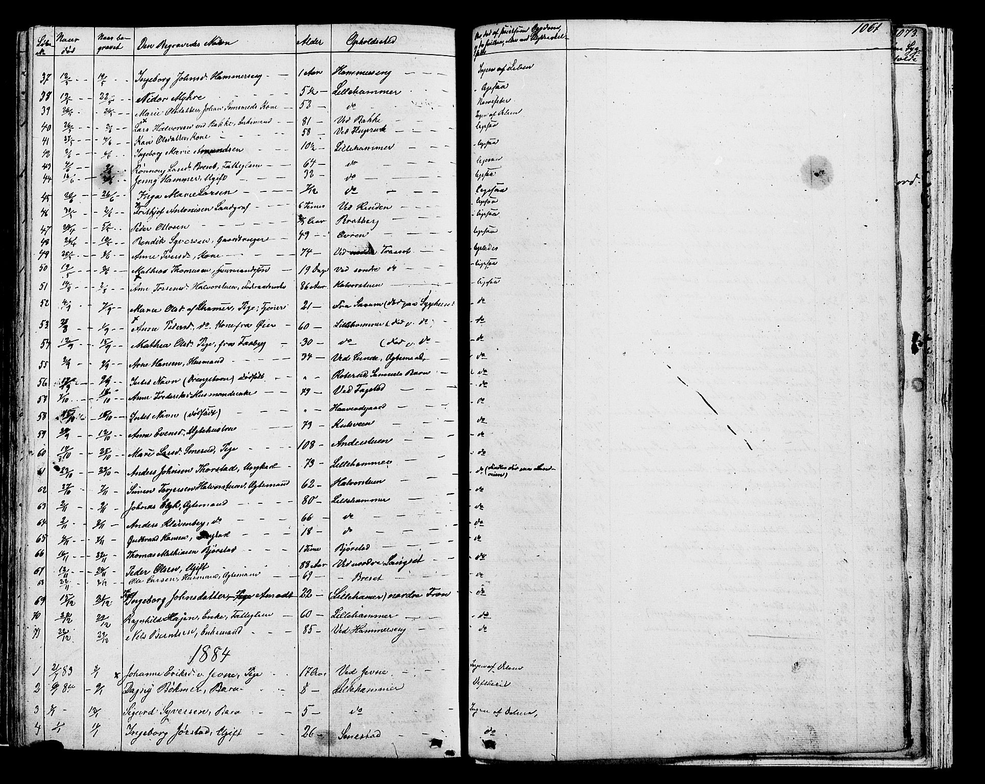 Fåberg prestekontor, SAH/PREST-086/H/Ha/Hab/L0007: Parish register (copy) no. 7, 1856-1891, p. 1060-1061