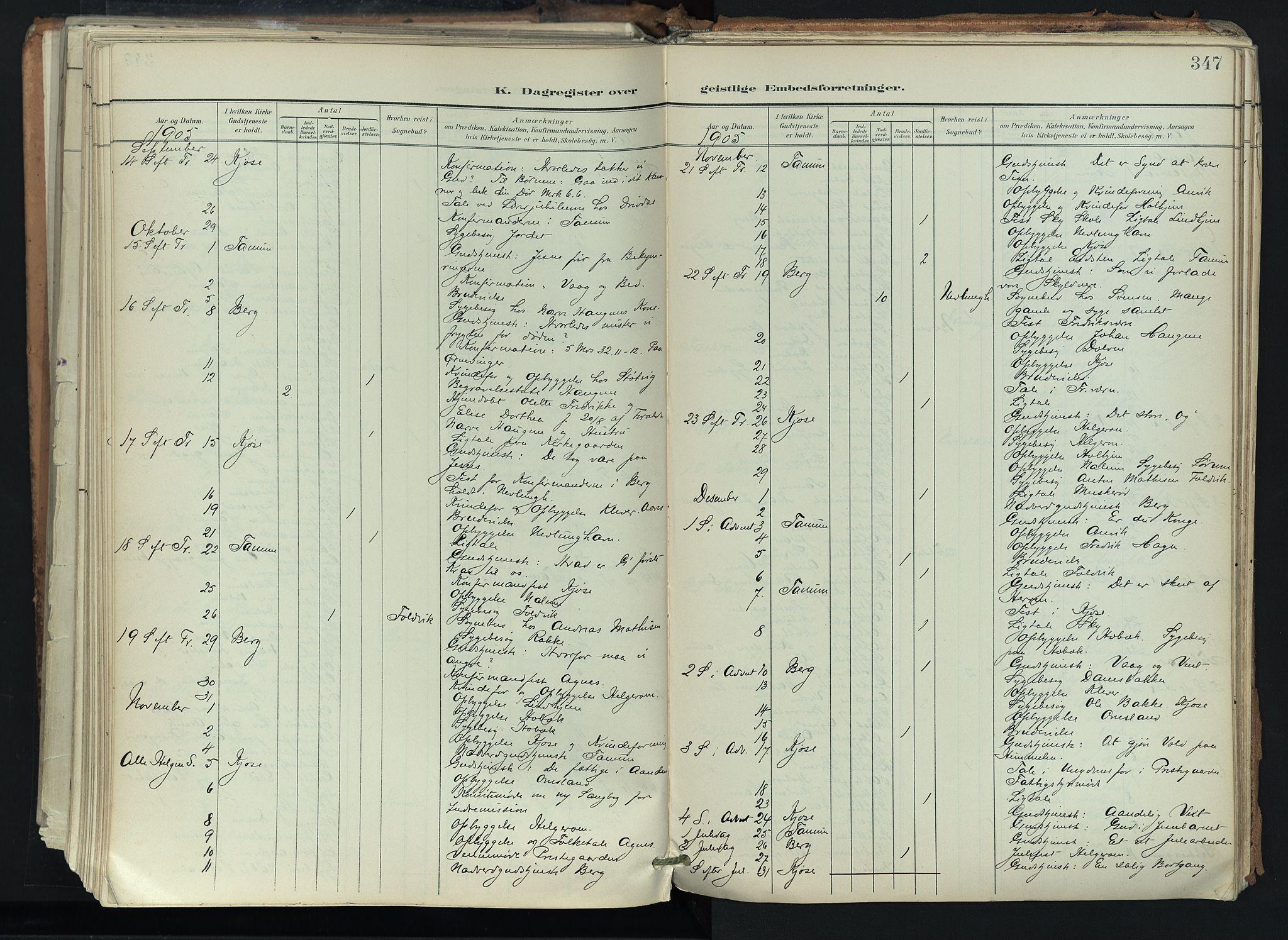 Brunlanes kirkebøker, AV/SAKO-A-342/F/Fc/L0003: Parish register (official) no. III 3, 1900-1922, p. 347