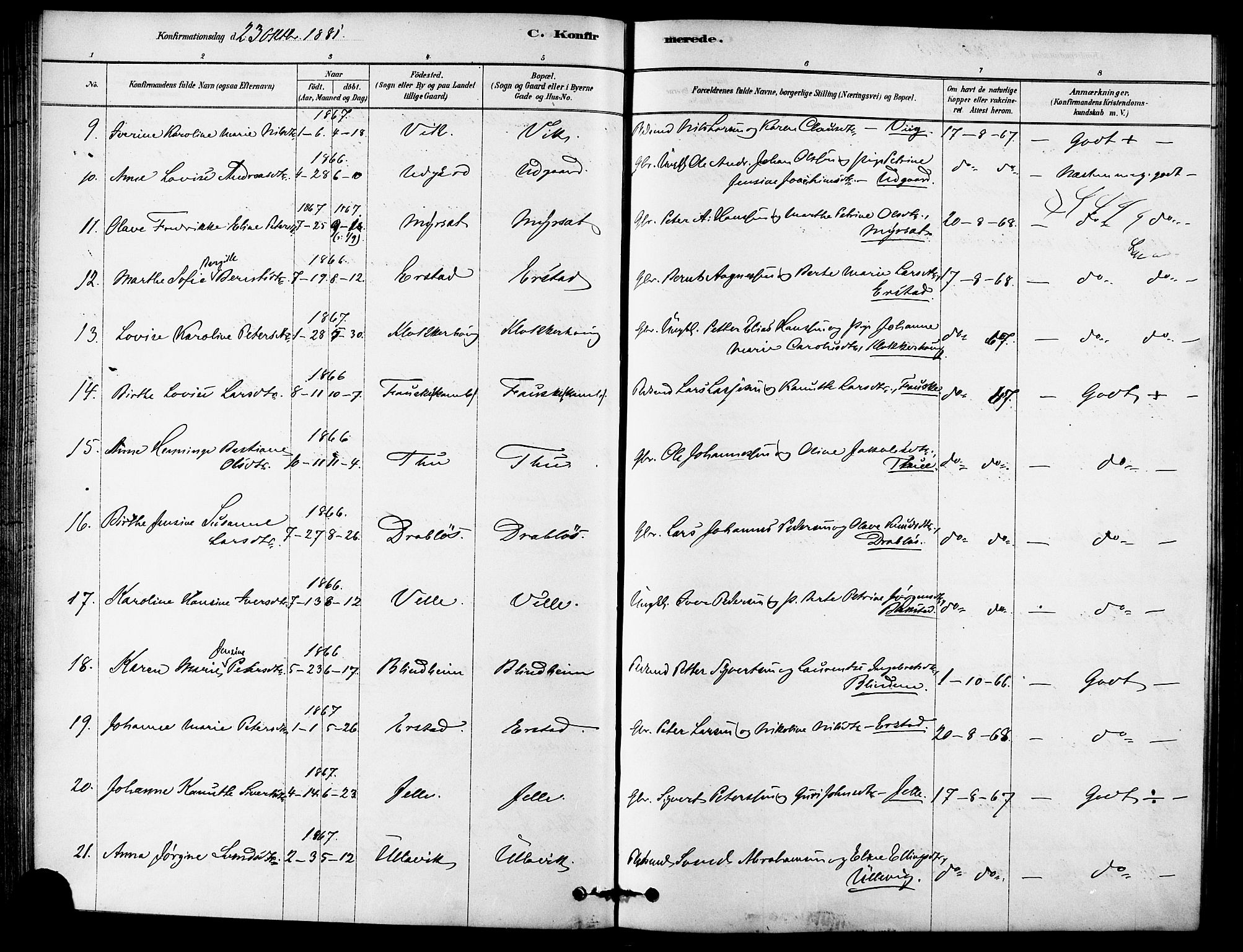 Ministerialprotokoller, klokkerbøker og fødselsregistre - Møre og Romsdal, AV/SAT-A-1454/523/L0334: Parish register (official) no. 523A01, 1878-1891