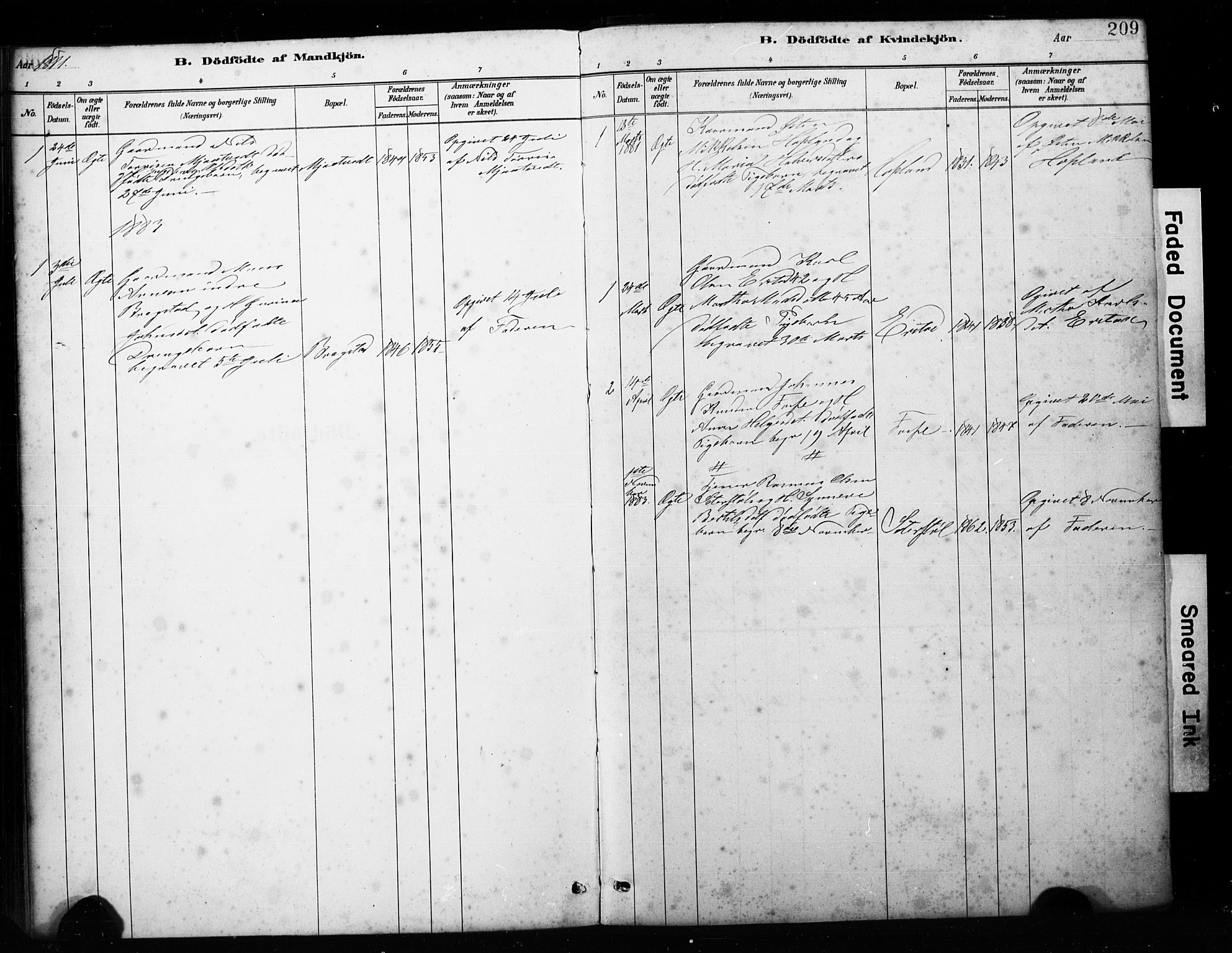 Alversund Sokneprestembete, SAB/A-73901/H/Ha/Hab: Parish register (copy) no. C 3, 1881-1894, p. 209
