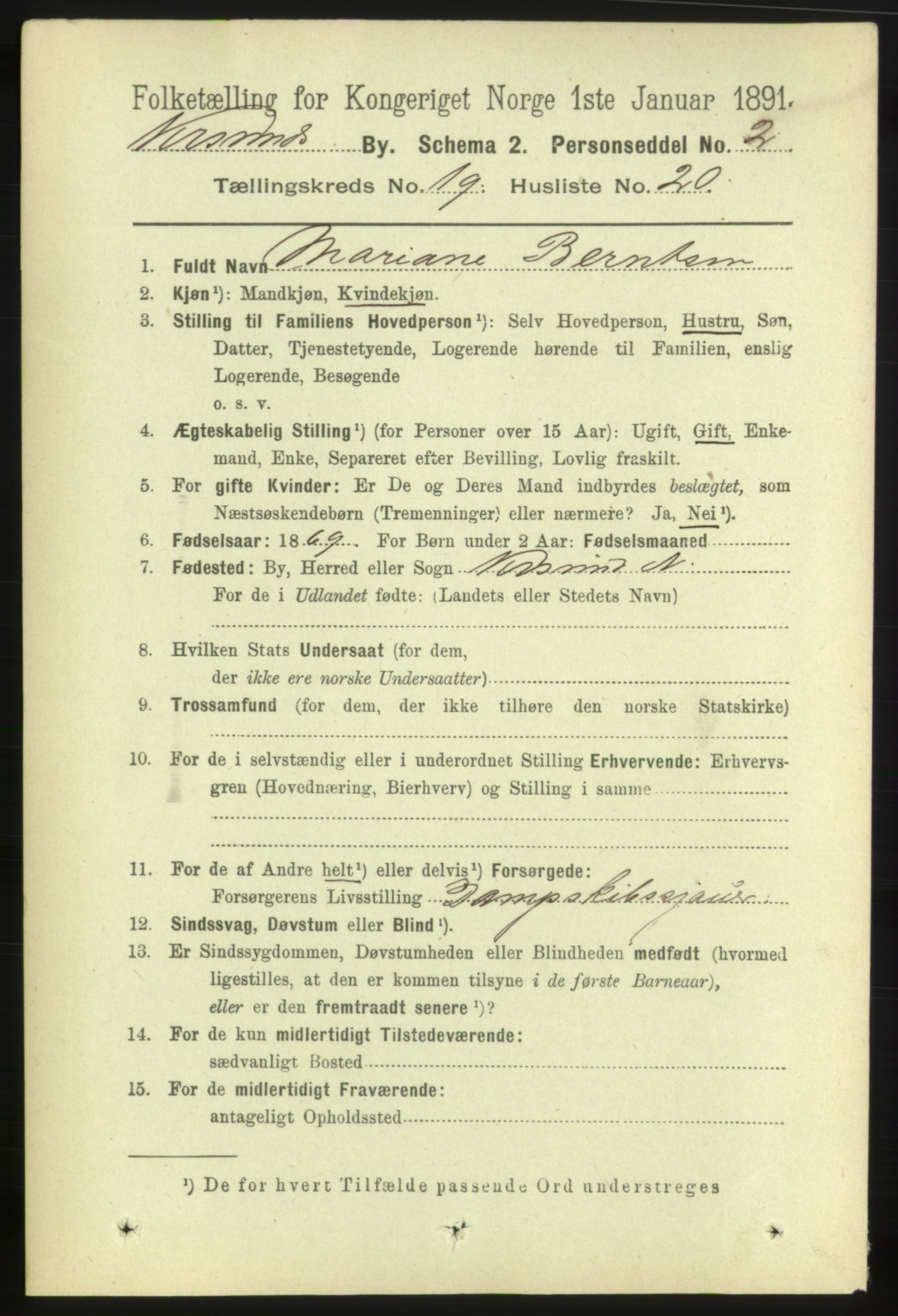 RA, 1891 census for 1503 Kristiansund, 1891, p. 12638