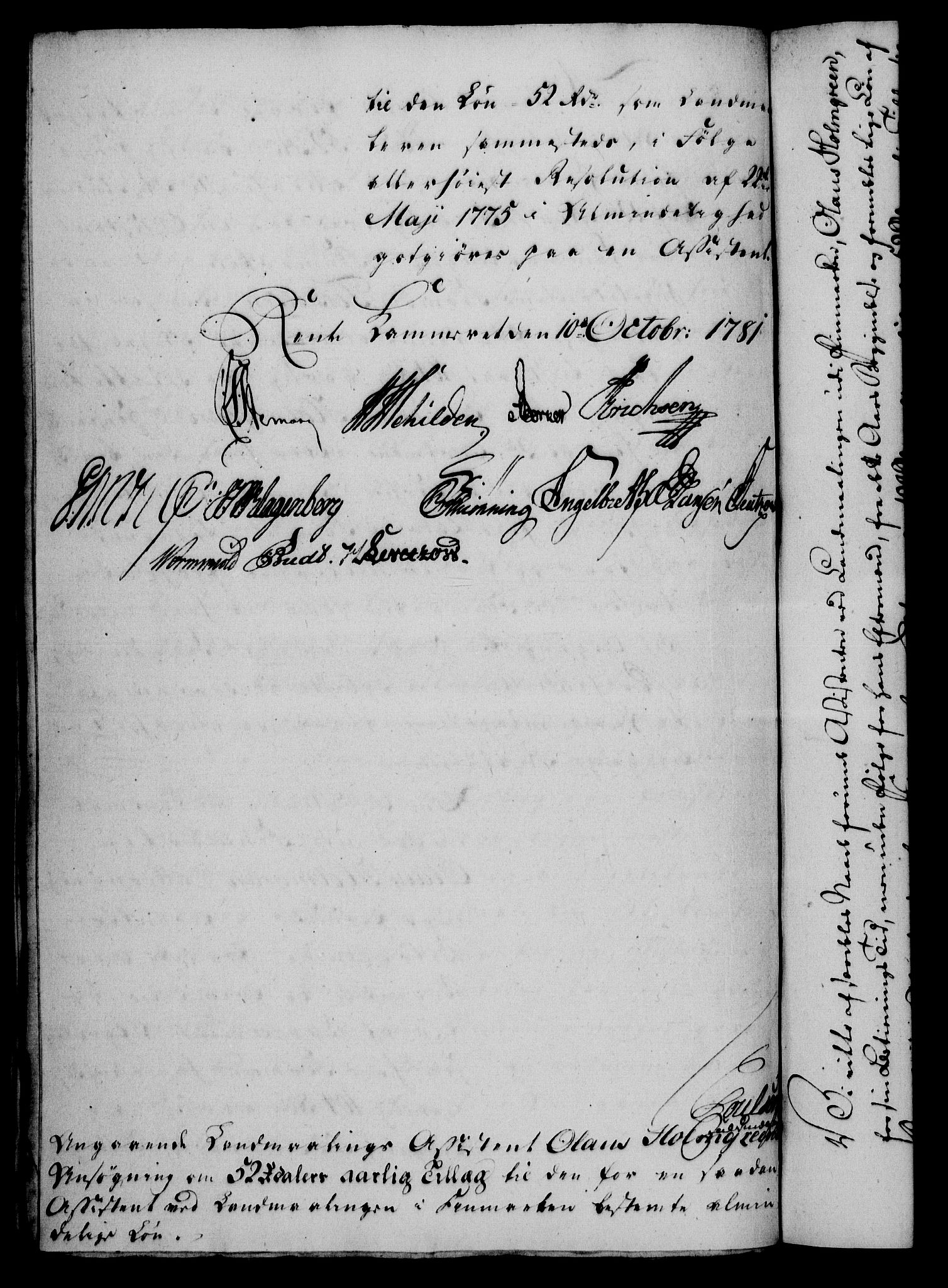 Rentekammeret, Kammerkanselliet, RA/EA-3111/G/Gf/Gfa/L0063: Norsk relasjons- og resolusjonsprotokoll (merket RK 52.63), 1781, p. 1044
