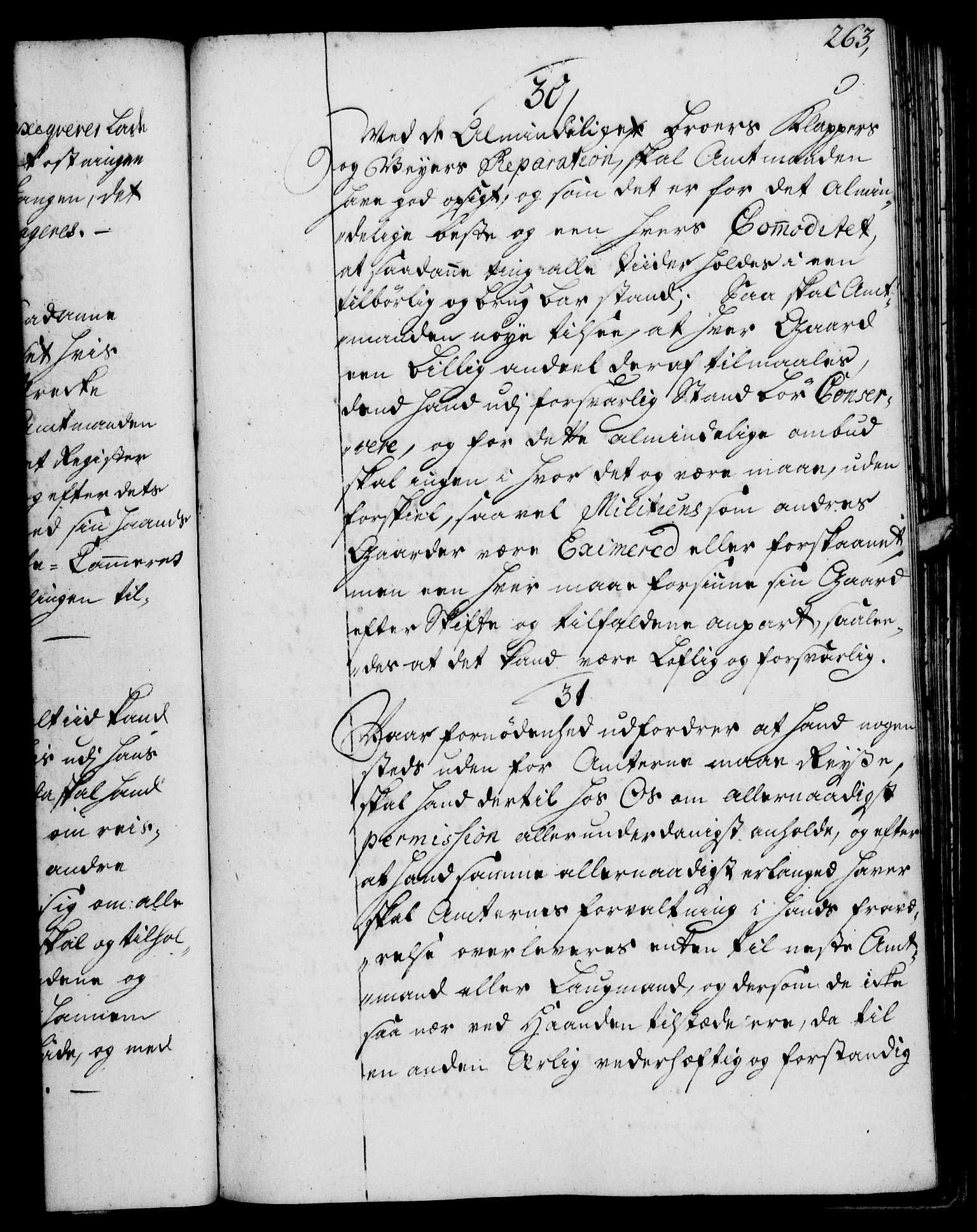 Rentekammeret, Kammerkanselliet, RA/EA-3111/G/Gg/Ggi/L0002: Norsk instruksjonsprotokoll med register (merket RK 53.35), 1729-1751, p. 263