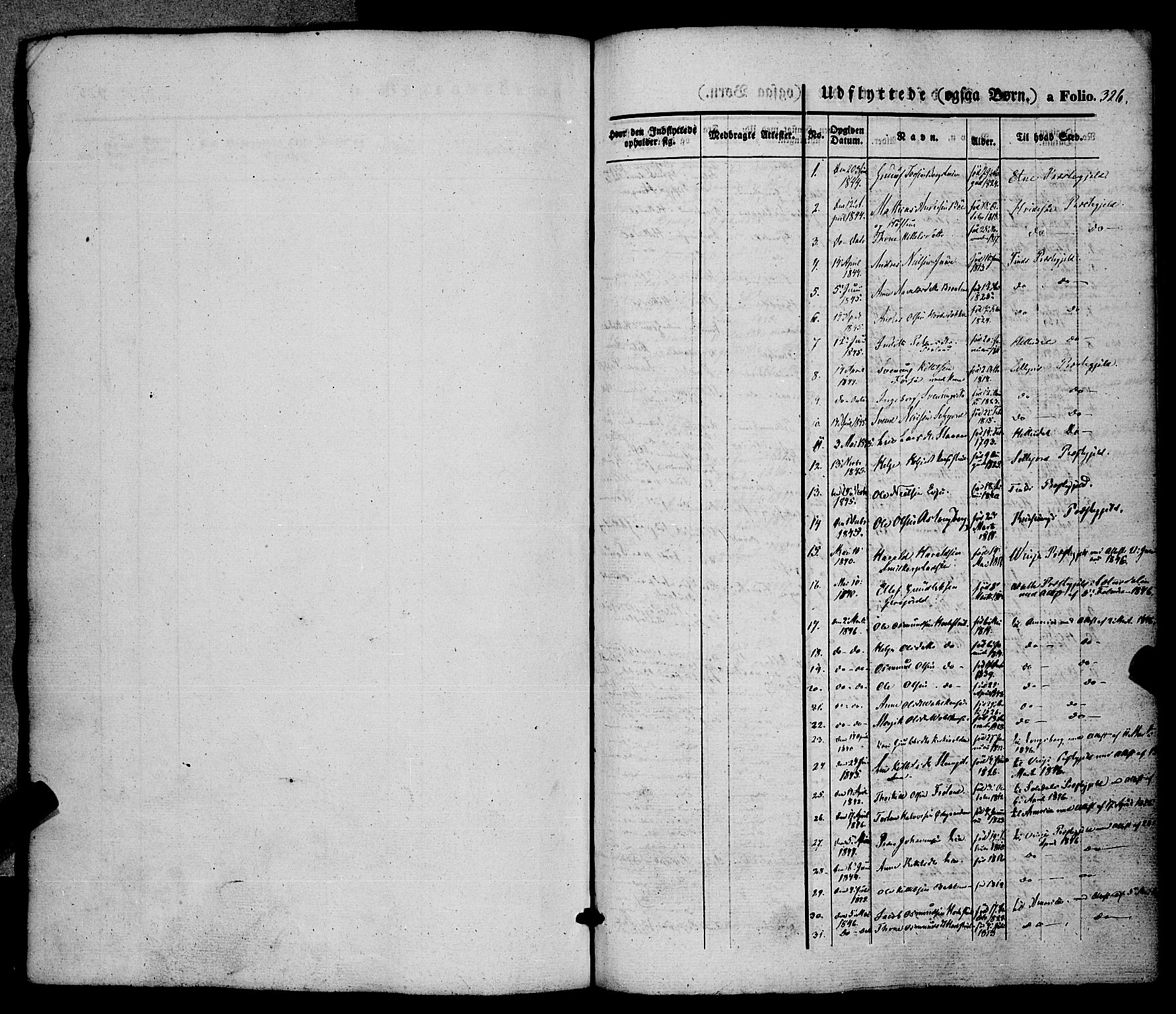 Hjartdal kirkebøker, AV/SAKO-A-270/F/Fa/L0008: Parish register (official) no. I 8, 1844-1859, p. 326