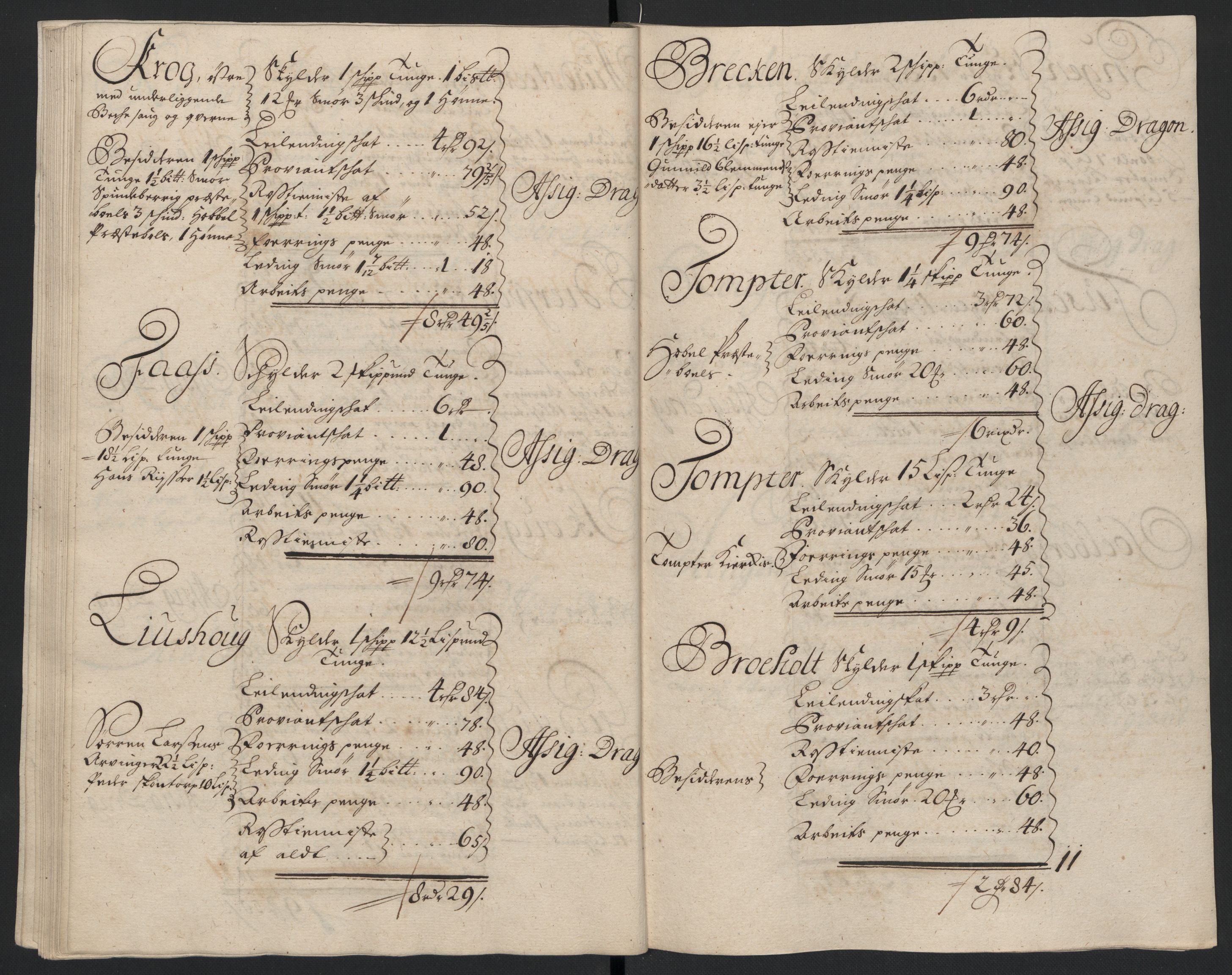 Rentekammeret inntil 1814, Reviderte regnskaper, Fogderegnskap, AV/RA-EA-4092/R04/L0134: Fogderegnskap Moss, Onsøy, Tune, Veme og Åbygge, 1707-1708, p. 95