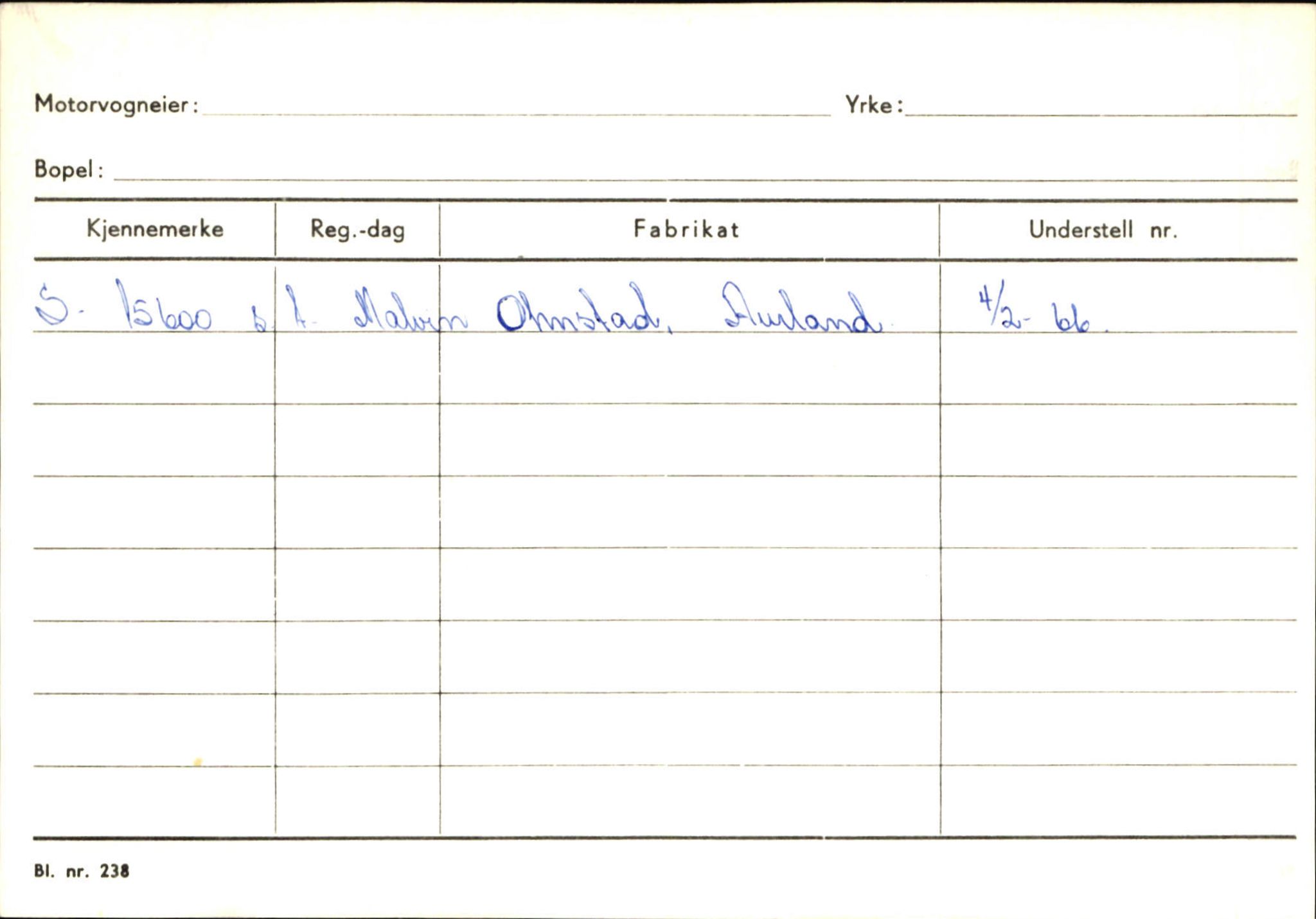 Statens vegvesen, Sogn og Fjordane vegkontor, SAB/A-5301/4/F/L0125: Eigarregister Sogndal V-Å. Aurland A-Å. Fjaler A-N, 1945-1975, p. 967