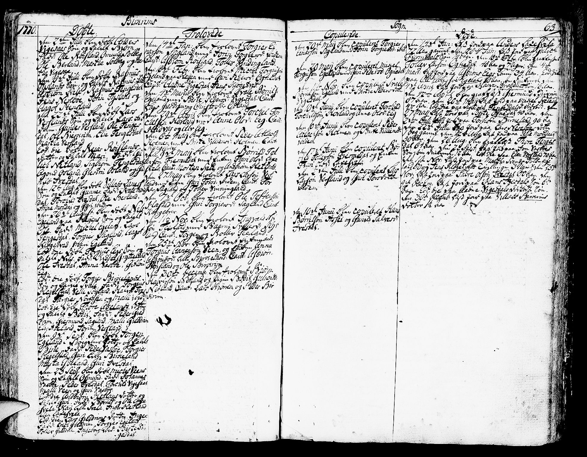 Helleland sokneprestkontor, SAST/A-101810: Parish register (official) no. A 2 /2, 1762-1791, p. 63
