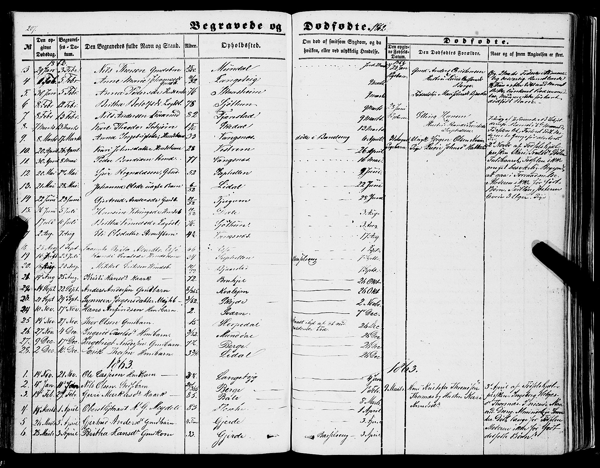 Balestrand sokneprestembete, AV/SAB-A-79601/H/Haa/Haaa/L0002: Parish register (official) no. A 2, 1847-1866, p. 207