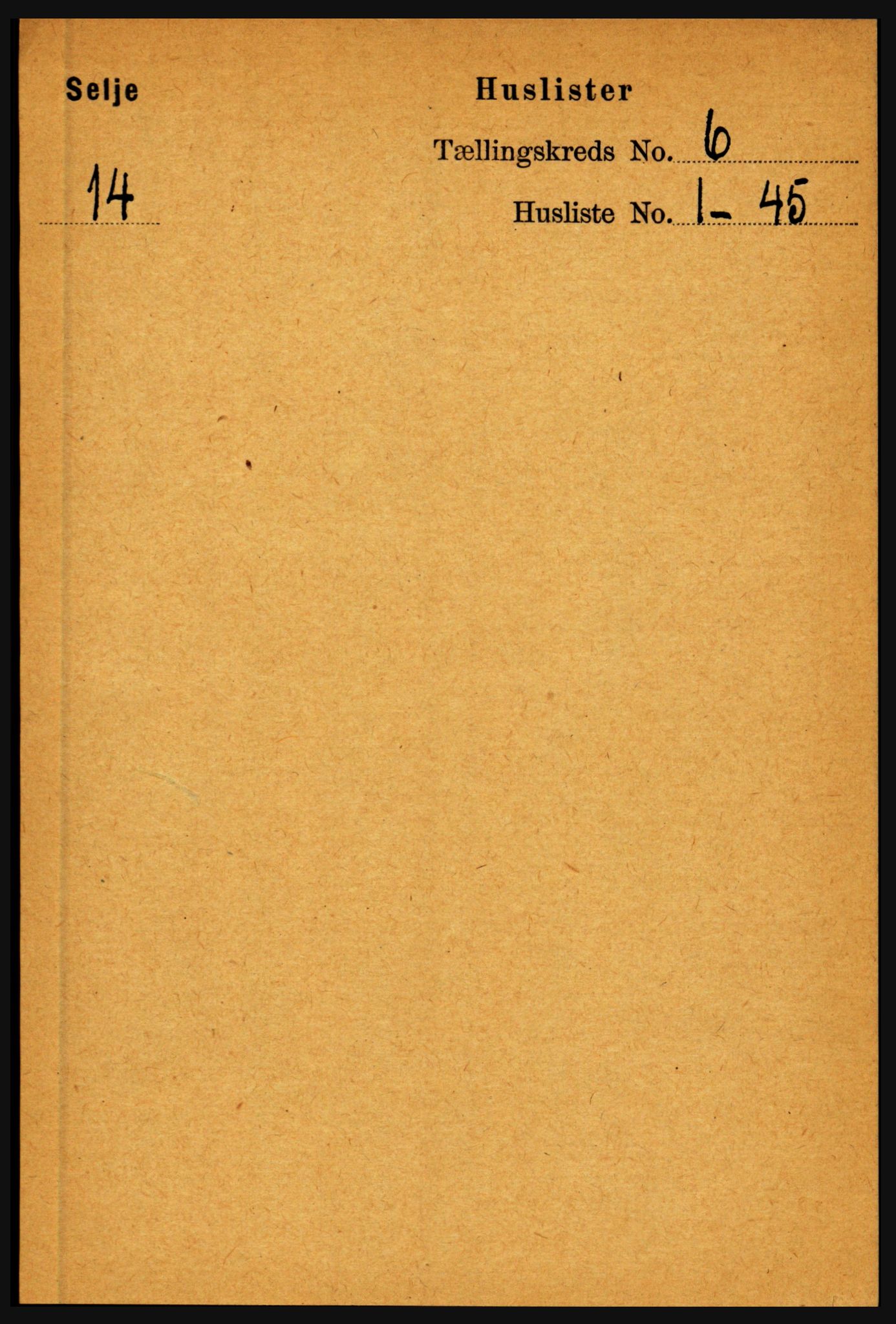 RA, 1891 census for 1441 Selje, 1891, p. 1616