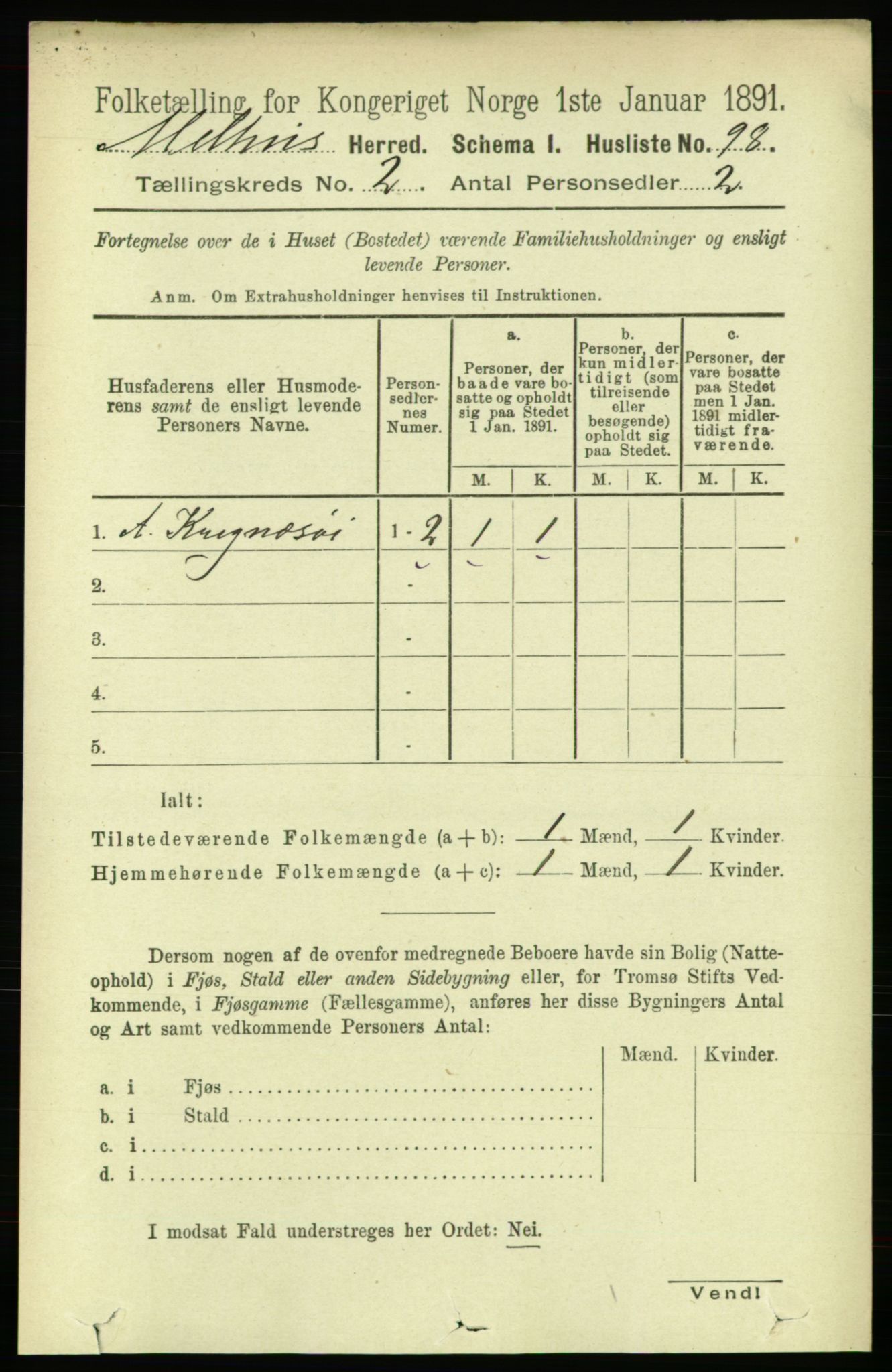 RA, 1891 census for 1653 Melhus, 1891, p. 736