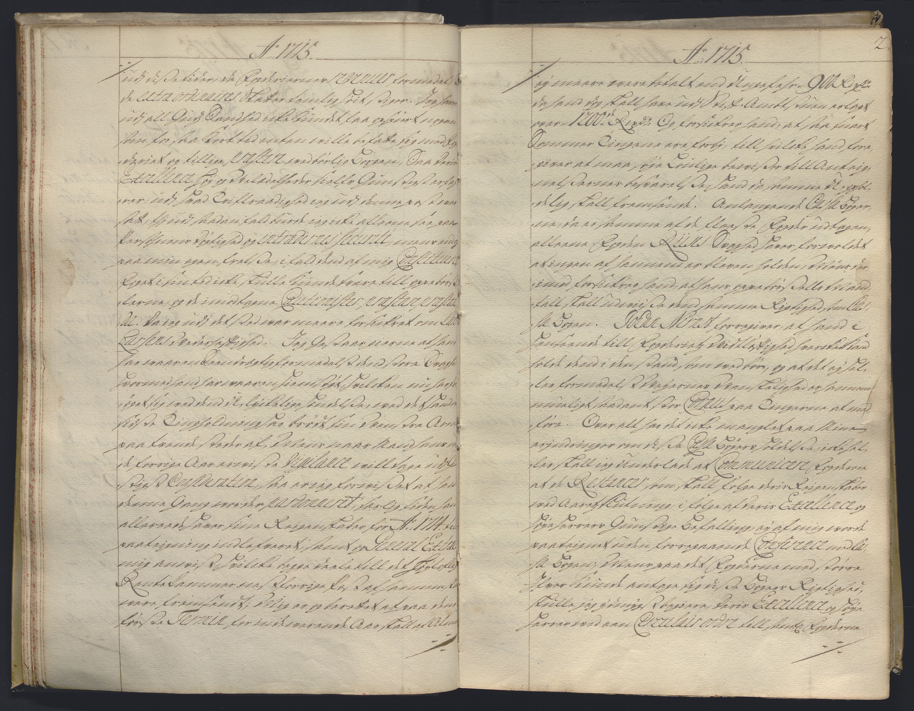 Kristiania stiftamt, AV/SAO-A-10386/B/Ba/L0004: Kopibok, 1715-1717, p. 1b-2a