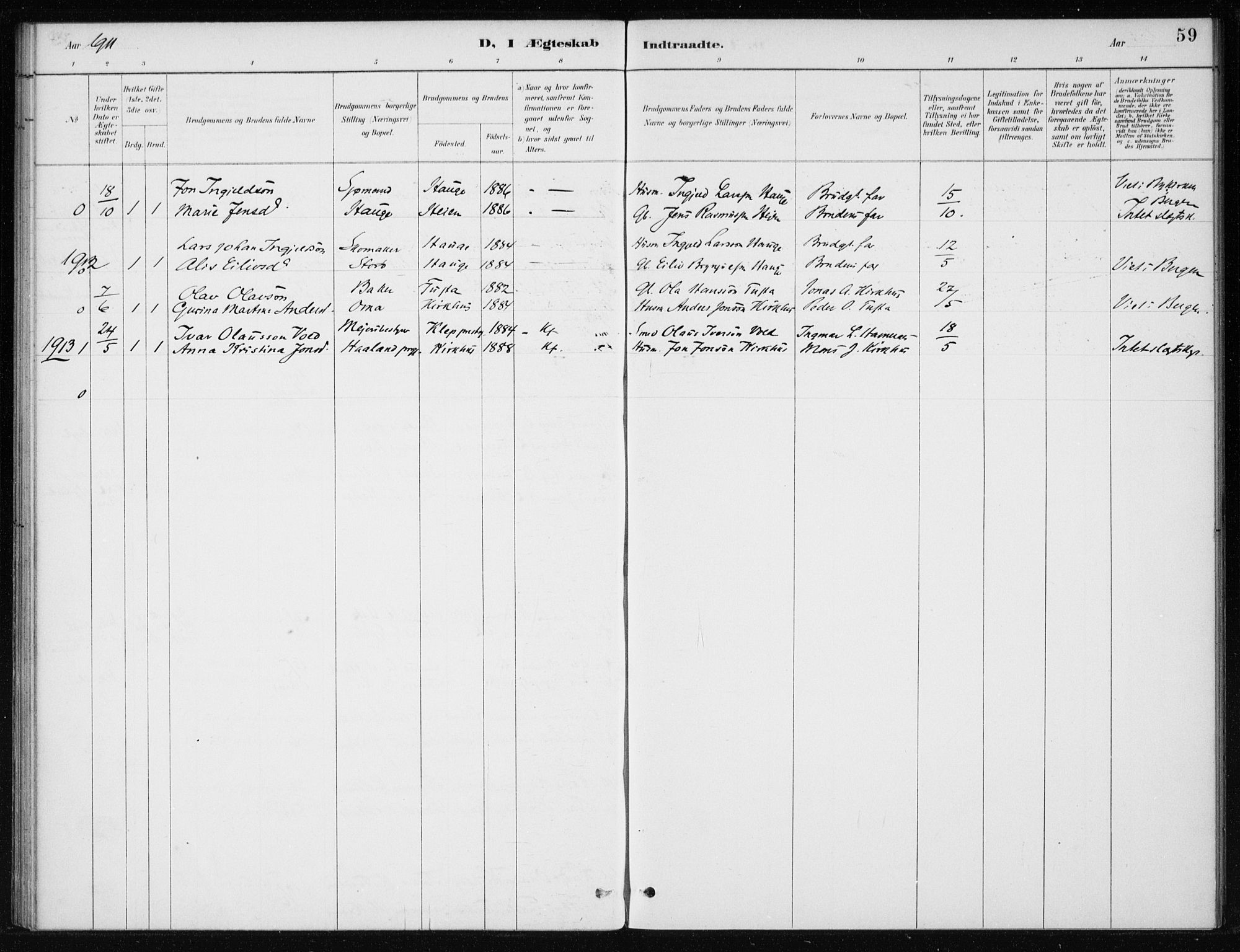 Kvinnherad sokneprestembete, AV/SAB-A-76401/H/Haa: Parish register (official) no. C 1, 1885-1912, p. 59