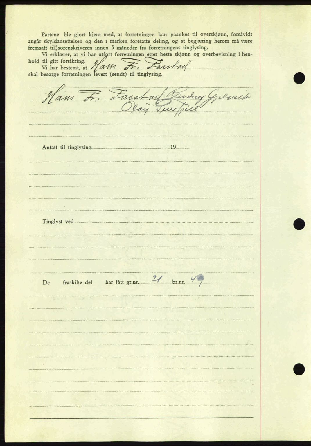 Romsdal sorenskriveri, AV/SAT-A-4149/1/2/2C: Mortgage book no. A14, 1943-1943, Diary no: : 780/1943