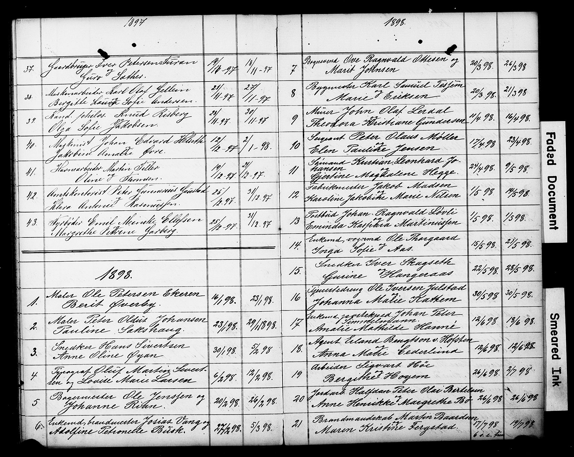 Ministerialprotokoller, klokkerbøker og fødselsregistre - Sør-Trøndelag, AV/SAT-A-1456/601/L0059: Banns register no. 601A27, 1870-1911