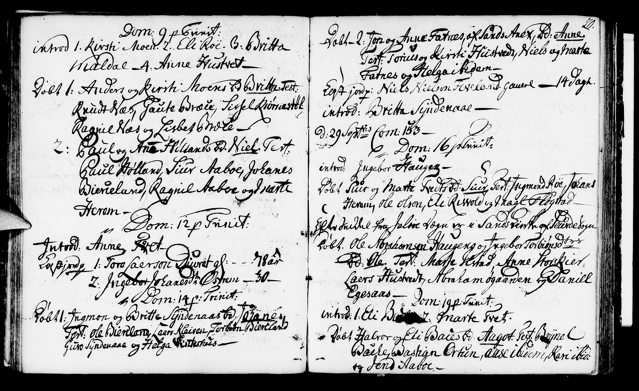 Suldal sokneprestkontor, AV/SAST-A-101845/01/IV/L0002: Parish register (official) no. A 2, 1780-1808, p. 20