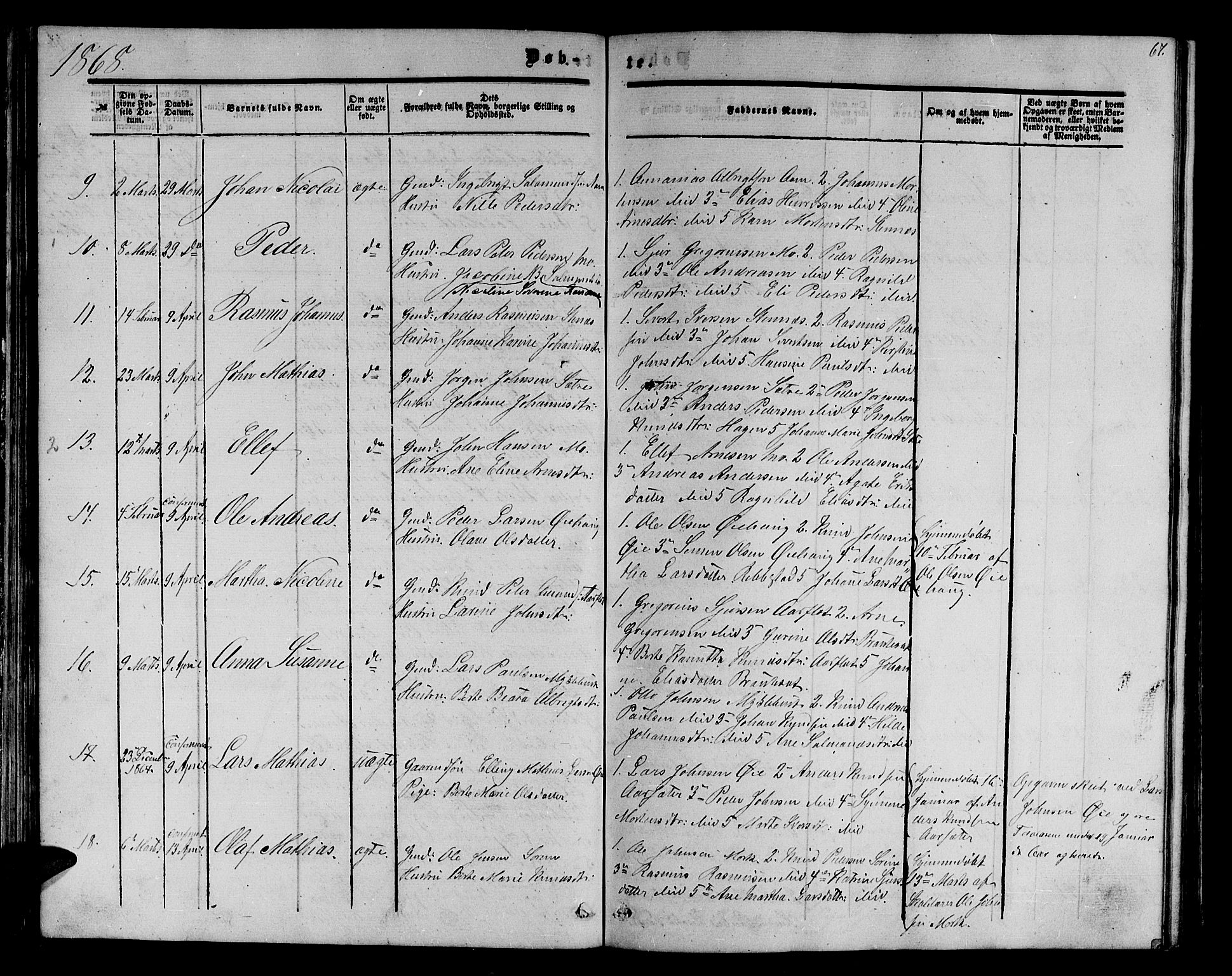 Ministerialprotokoller, klokkerbøker og fødselsregistre - Møre og Romsdal, AV/SAT-A-1454/513/L0188: Parish register (copy) no. 513C02, 1865-1882, p. 67