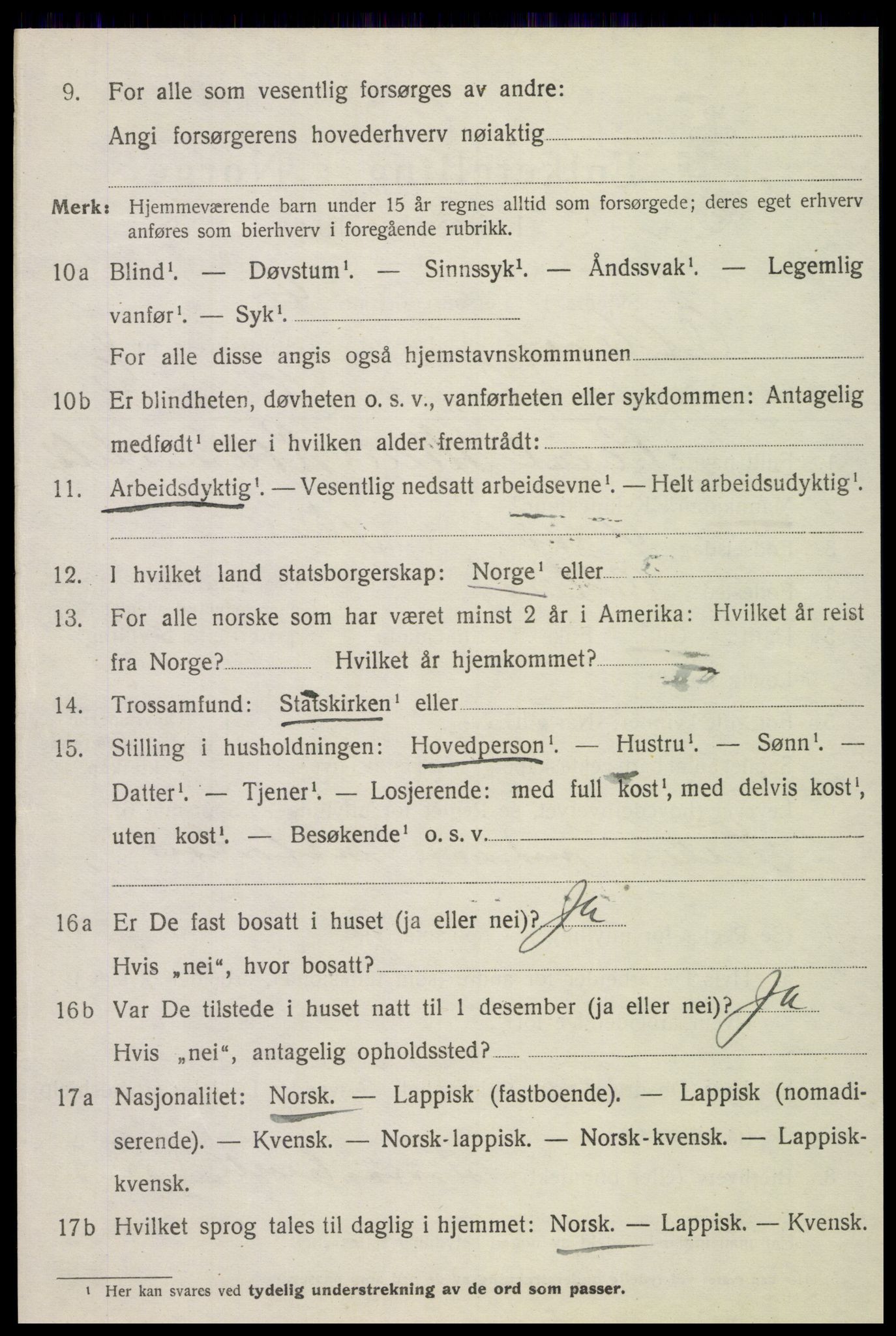 SAT, 1920 census for Otterøy, 1920, p. 2610