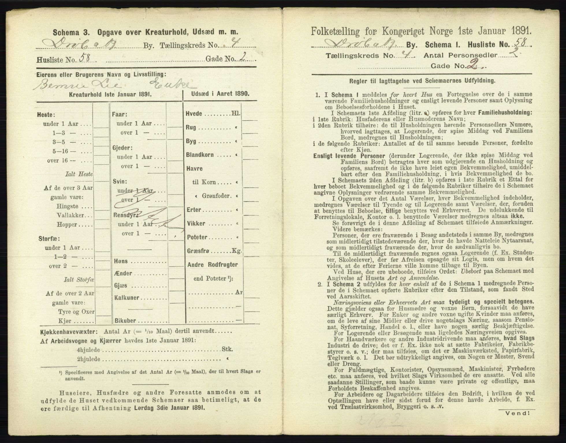 RA, 1891 census for 0203 Drøbak, 1891, p. 589