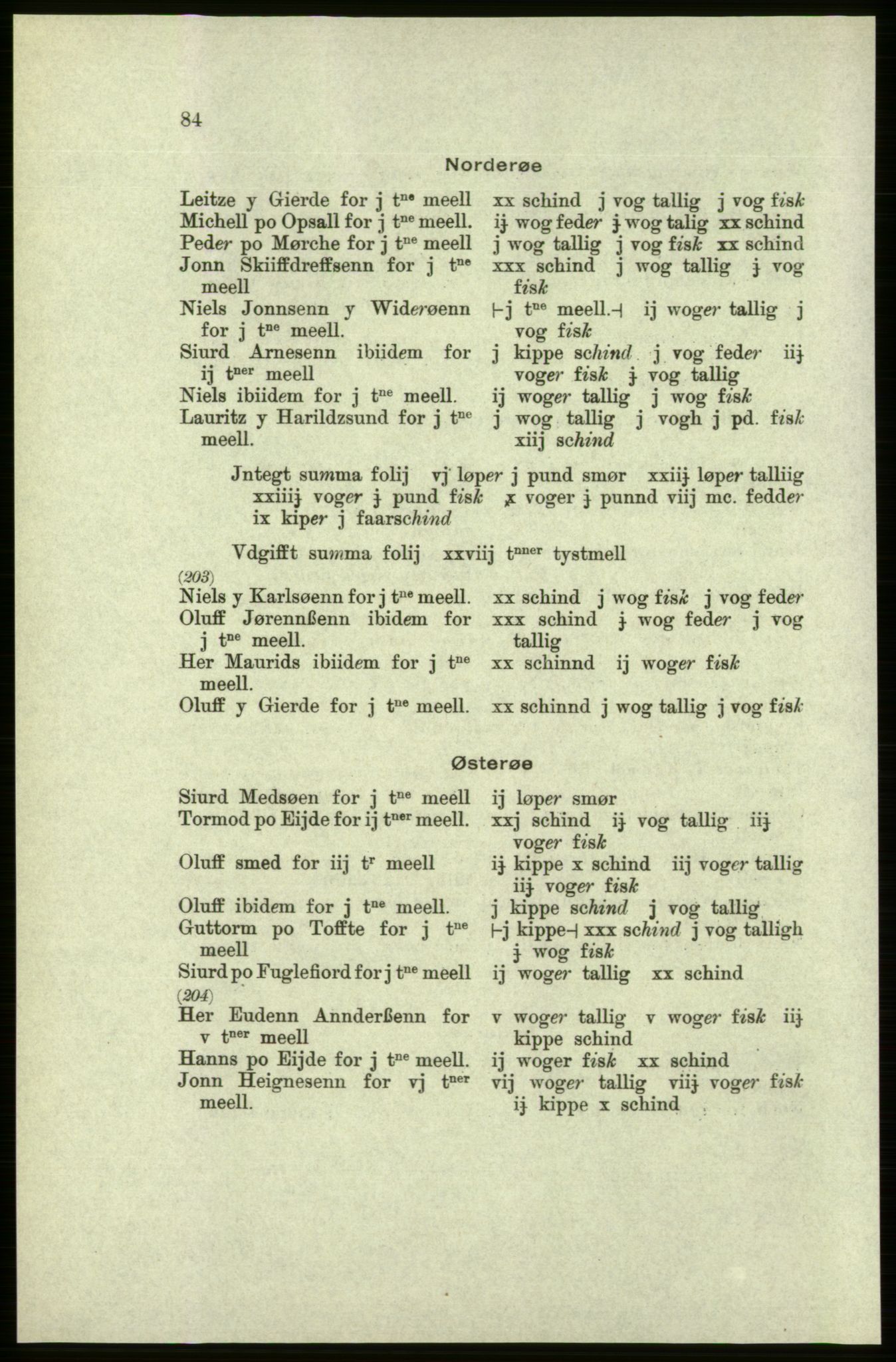 Publikasjoner utgitt av Arkivverket, PUBL/PUBL-001/C/0005: Bind 5: Rekneskap for Bergenhus len 1566-1567: B. Utgift C. Dei nordlandske lena og Finnmark D. Ekstrakt, 1566-1567, p. 84