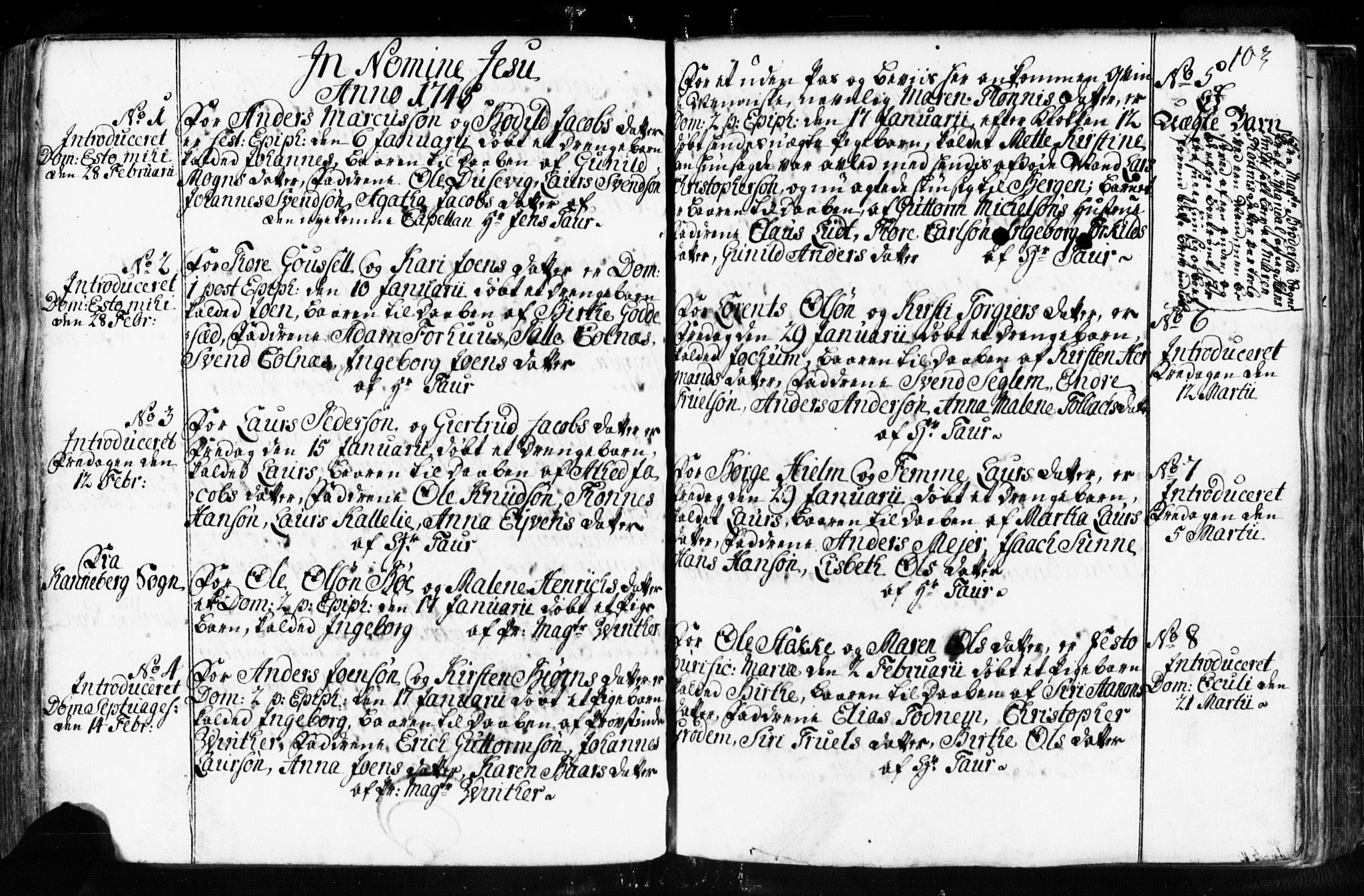 Domkirken sokneprestkontor, SAST/A-101812/001/30/30BB/L0003: Parish register (copy) no. B 3, 1733-1751, p. 103