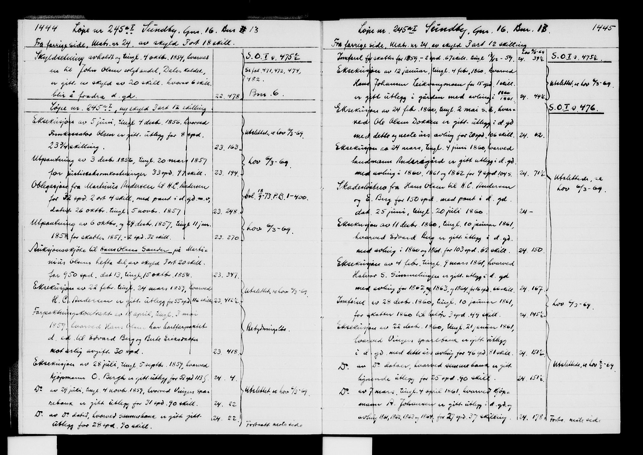 Vinger og Odal sorenskriveri, SAH/TING-022/H/Ha/Hab/Haba/L0003: Mortgage register no. 2.1C, 1855-1929, p. 1444-1445