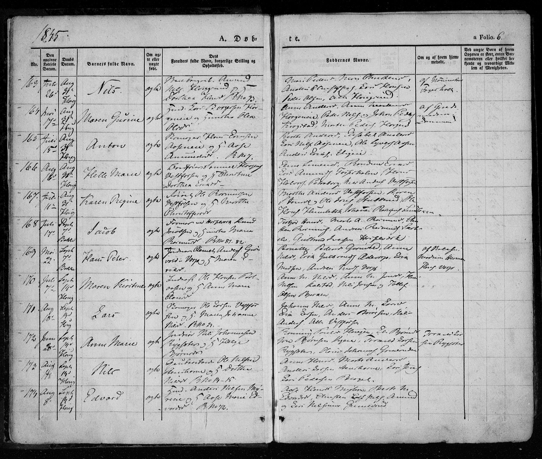 Eiker kirkebøker, AV/SAKO-A-4/F/Fa/L0013a: Parish register (official) no. I 13A, 1832-1845, p. 6