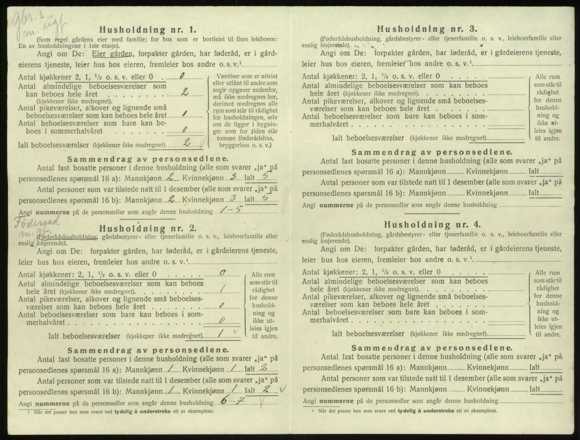 SAB, 1920 census for Lavik, 1920, p. 365