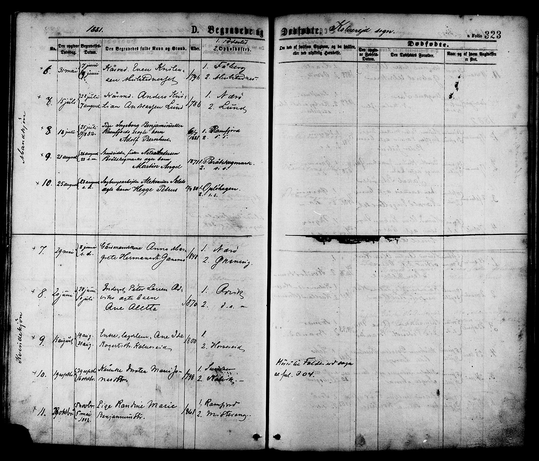Ministerialprotokoller, klokkerbøker og fødselsregistre - Nord-Trøndelag, SAT/A-1458/780/L0642: Parish register (official) no. 780A07 /1, 1874-1885, p. 323