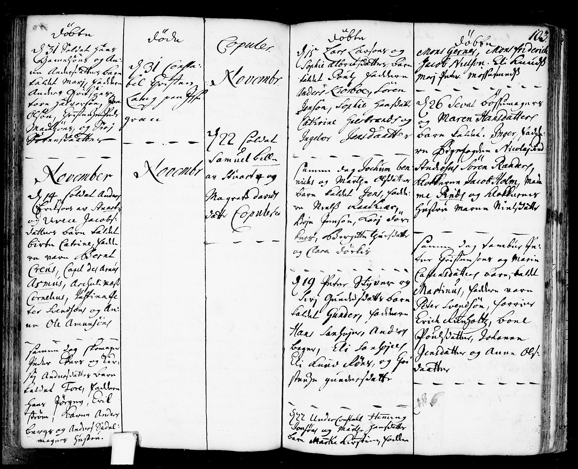 Fredrikstad prestekontor Kirkebøker, SAO/A-11082/F/Fa/L0001: Parish register (official) no. 1, 1717-1731, p. 103