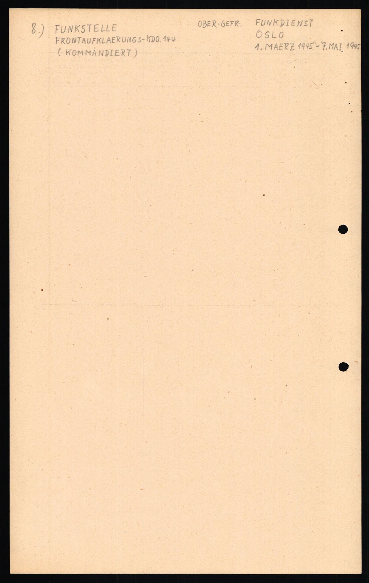 Forsvaret, Forsvarets overkommando II, AV/RA-RAFA-3915/D/Db/L0021: CI Questionaires. Tyske okkupasjonsstyrker i Norge. Tyskere., 1945-1946, p. 243